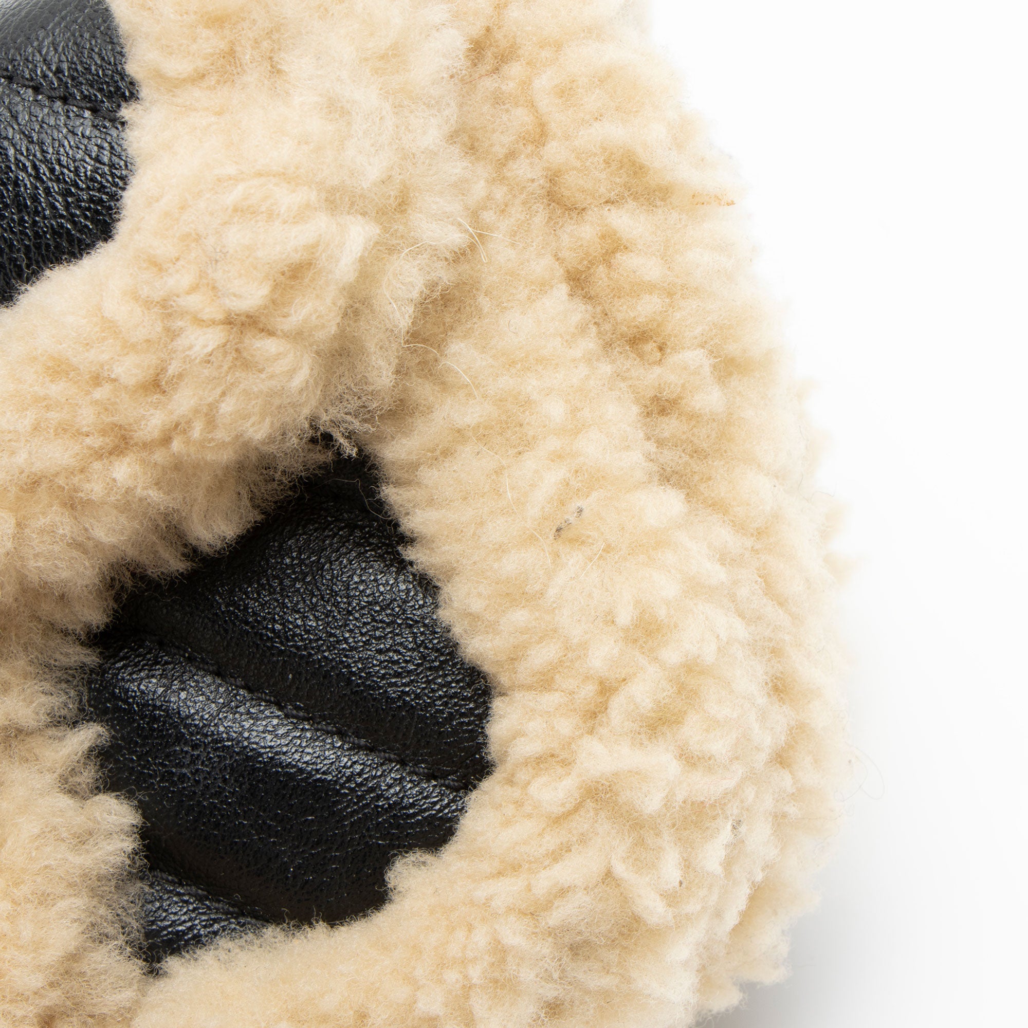 Gucci Matelasse Leather Shearling GG Marmont Super Mini Flap Bag