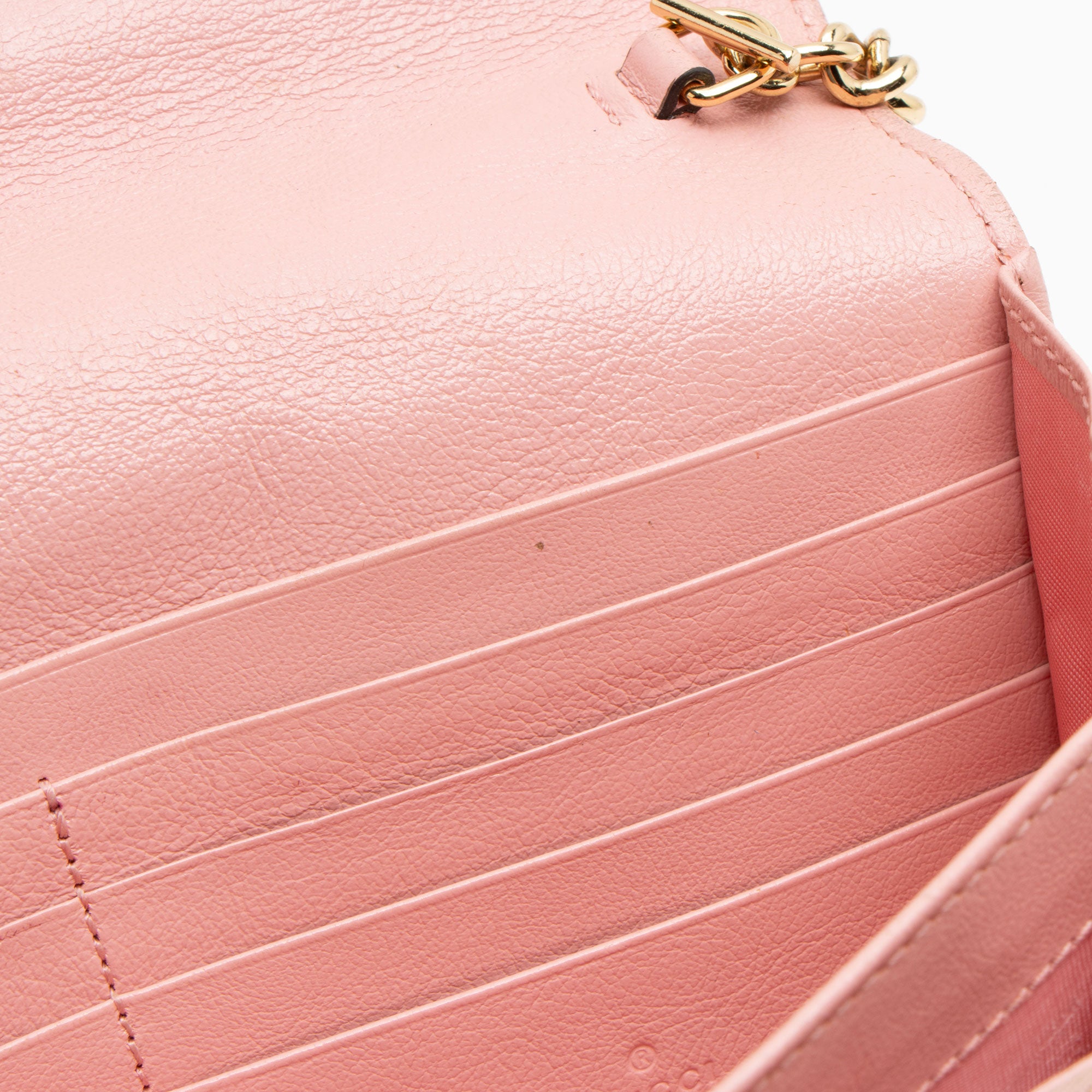 Gucci Matelasse Leather Crystal Torchon GG Marmont Mini Chain Bag