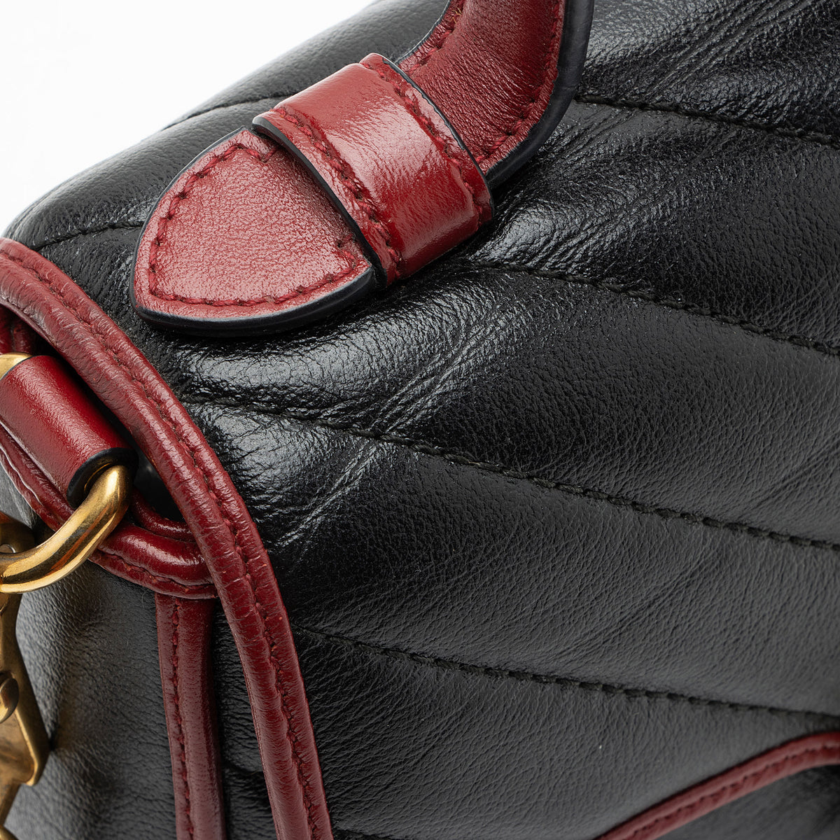 Gucci Matelasse Leather Torchon GG Marmont Mini Top Handle