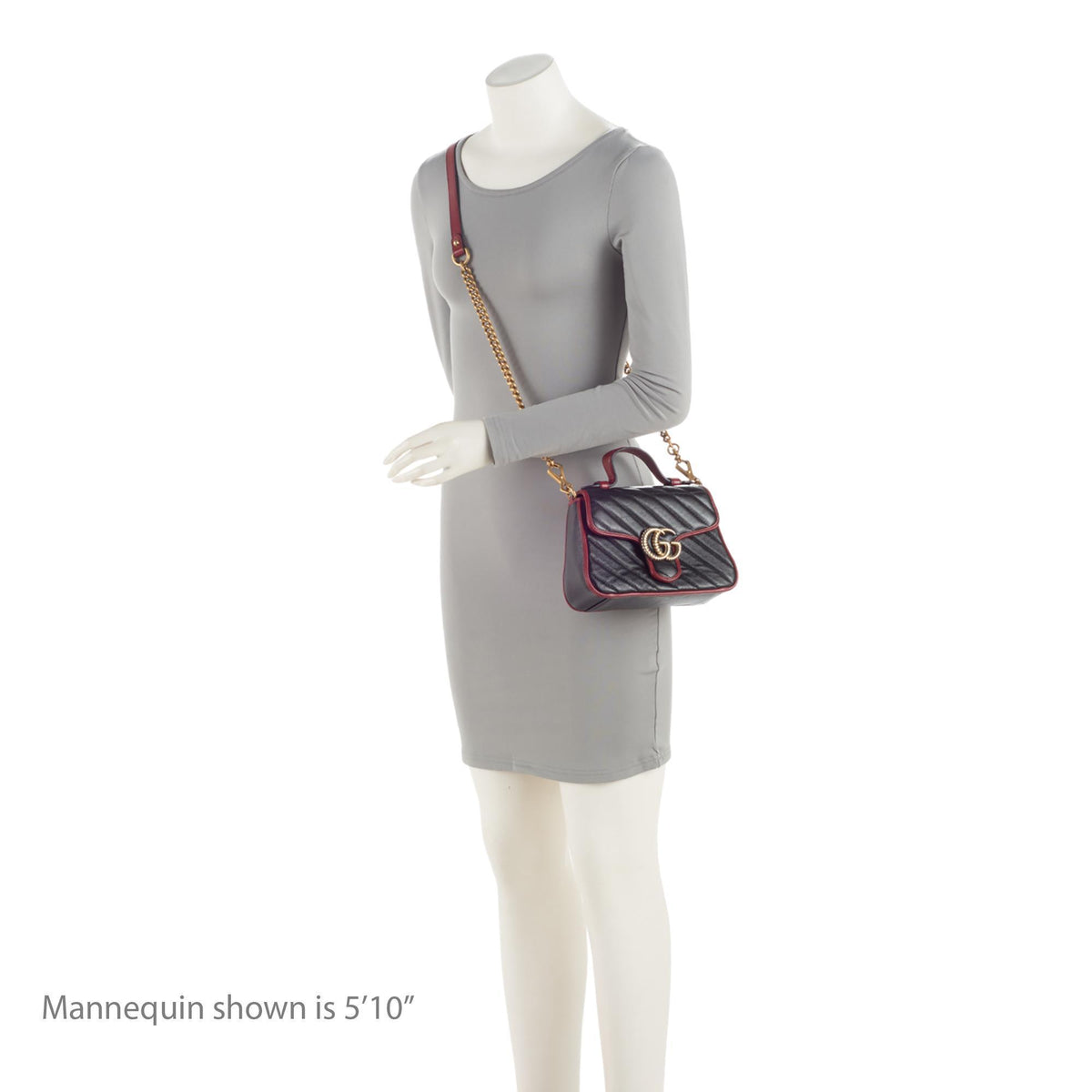 Gucci Matelasse Leather Torchon GG Marmont Mini Top Handle