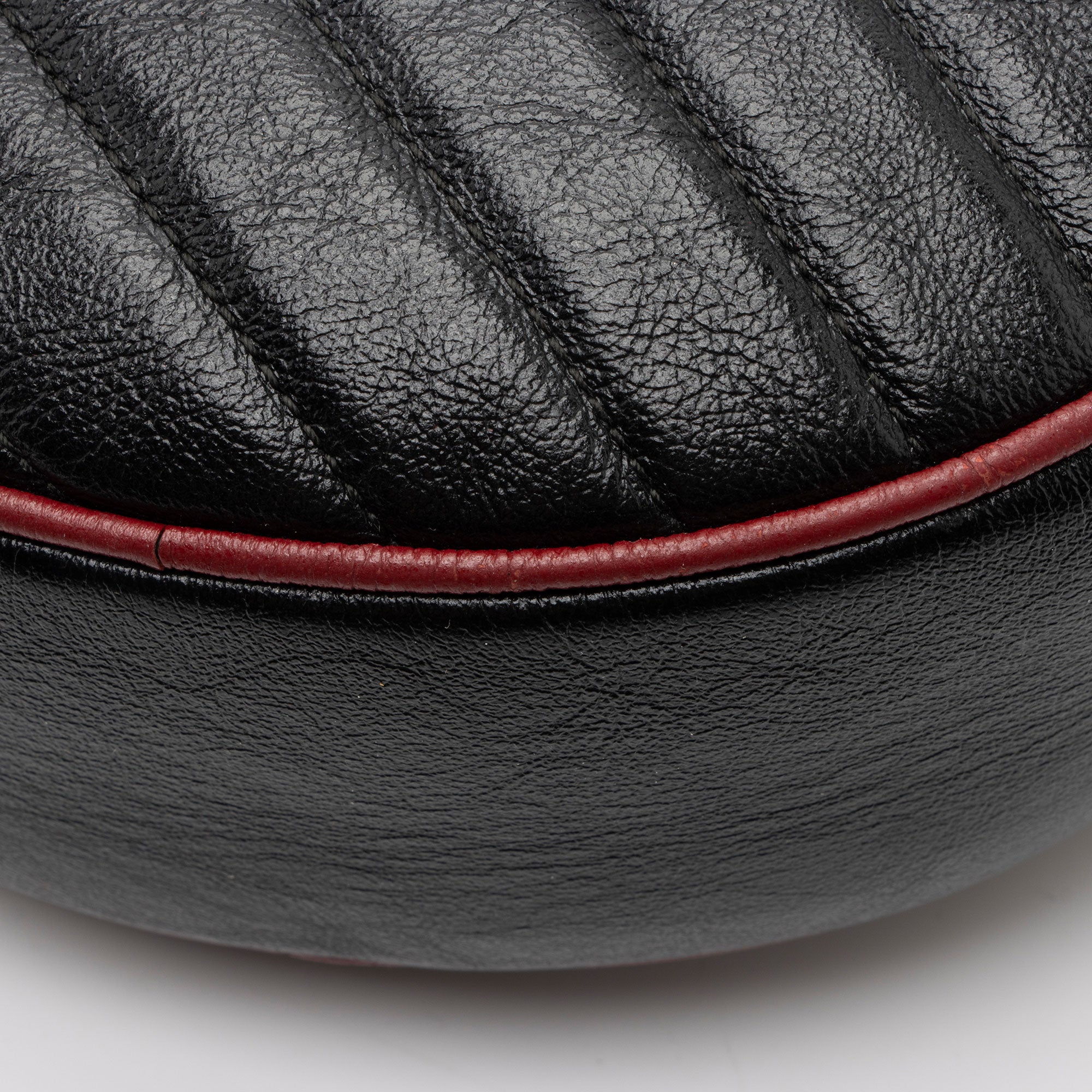 Gucci Matelasse Leather Torchon GG Marmont Round Mini Shoulder Bag