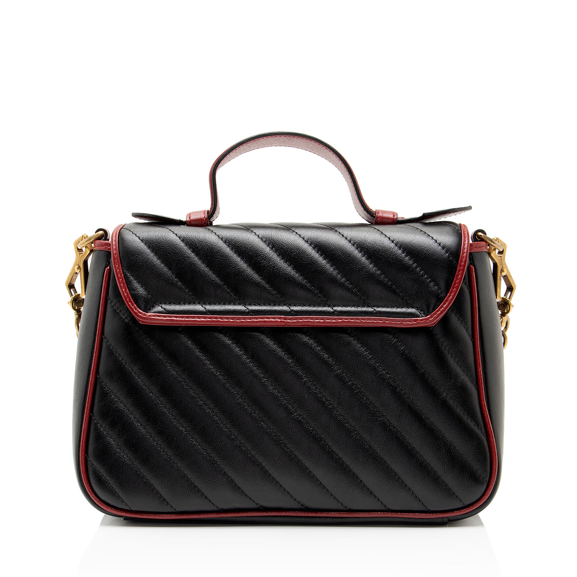 Gucci Matelasse Leather Torchon GG Marmont Small Top Handle