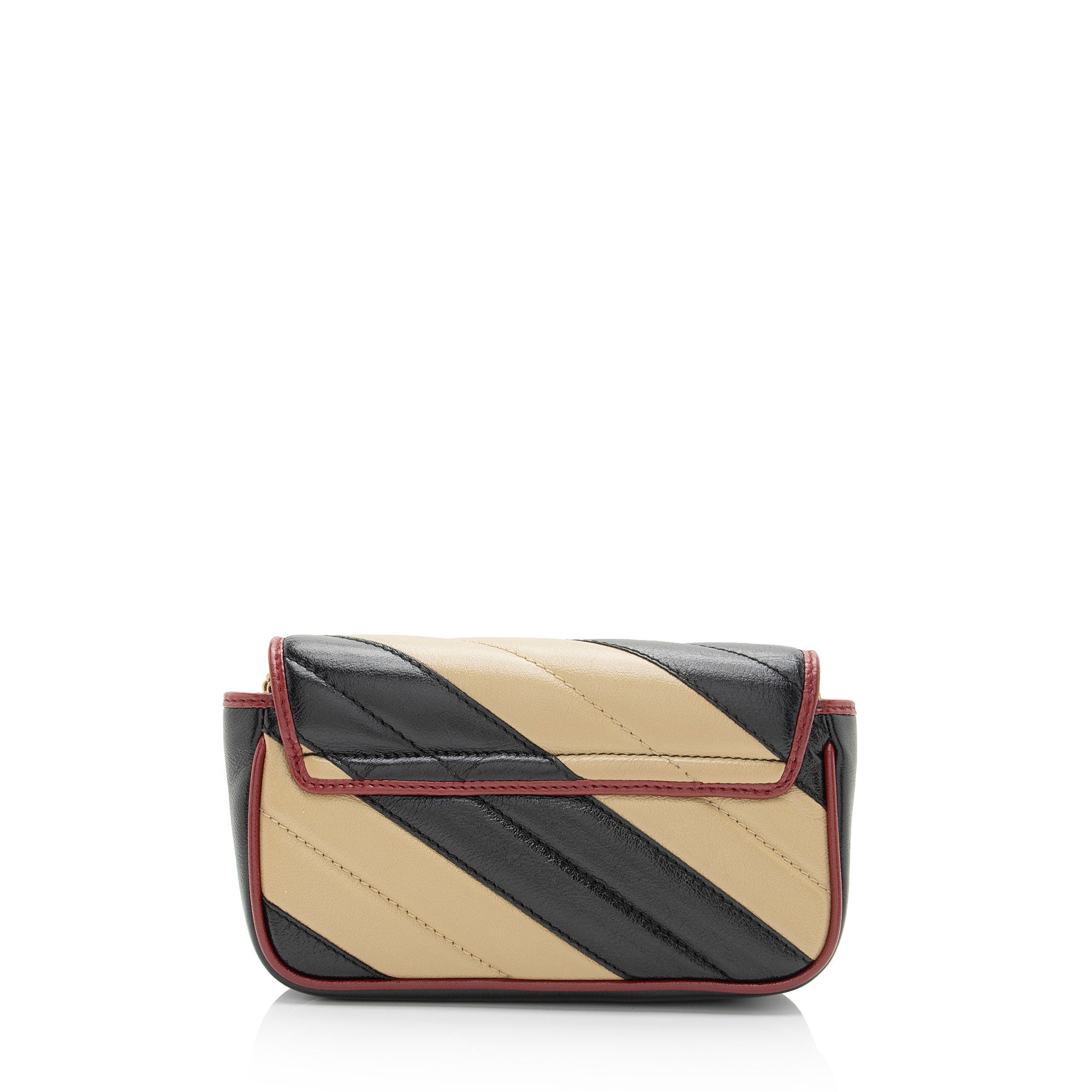 Gucci Matelasse Leather Torchon GG Marmont Super Mini Flap Bag (SHF-qrTyT1)