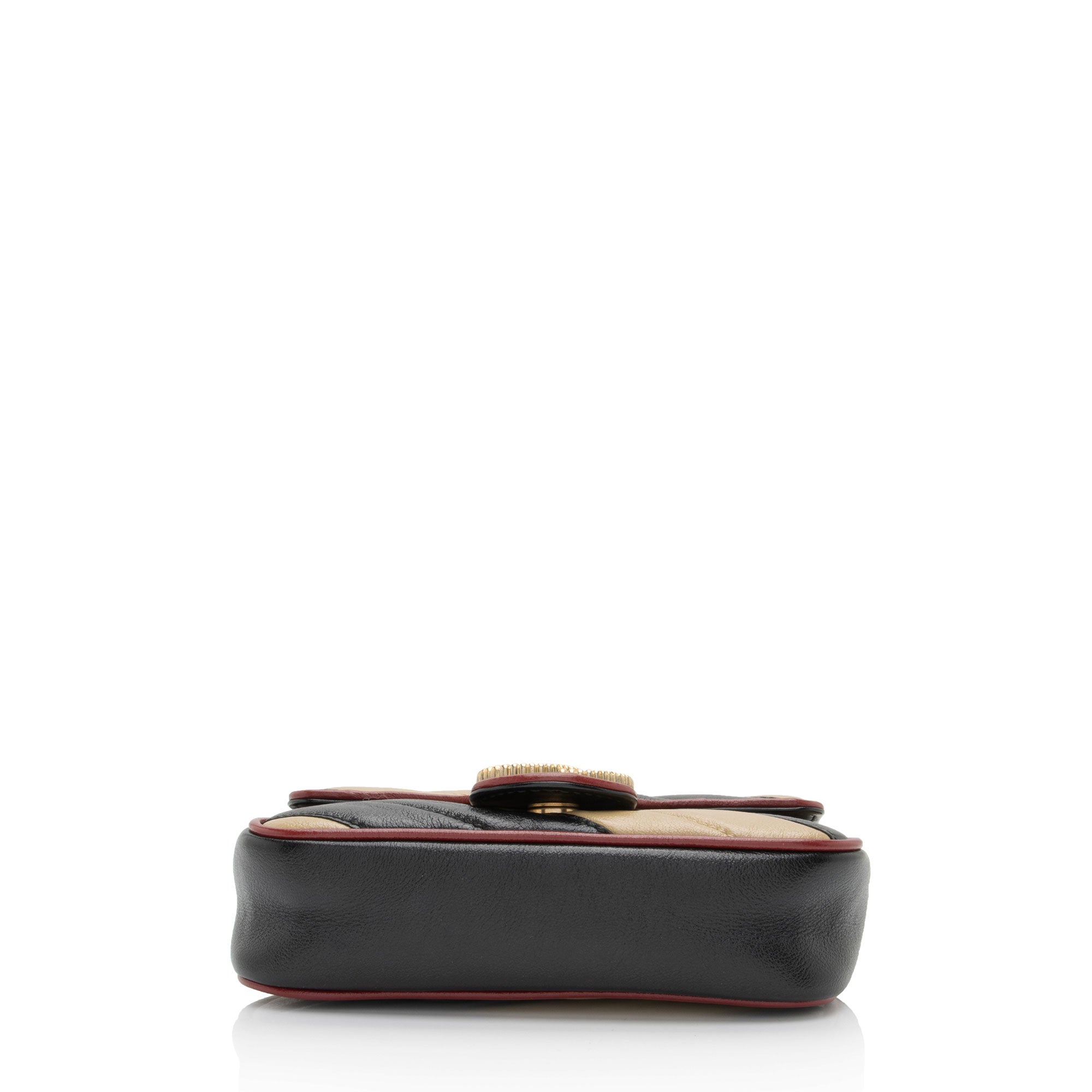 Gucci Matelasse Leather Torchon GG Marmont Super Mini Flap Bag (SHF-qrTyT1)