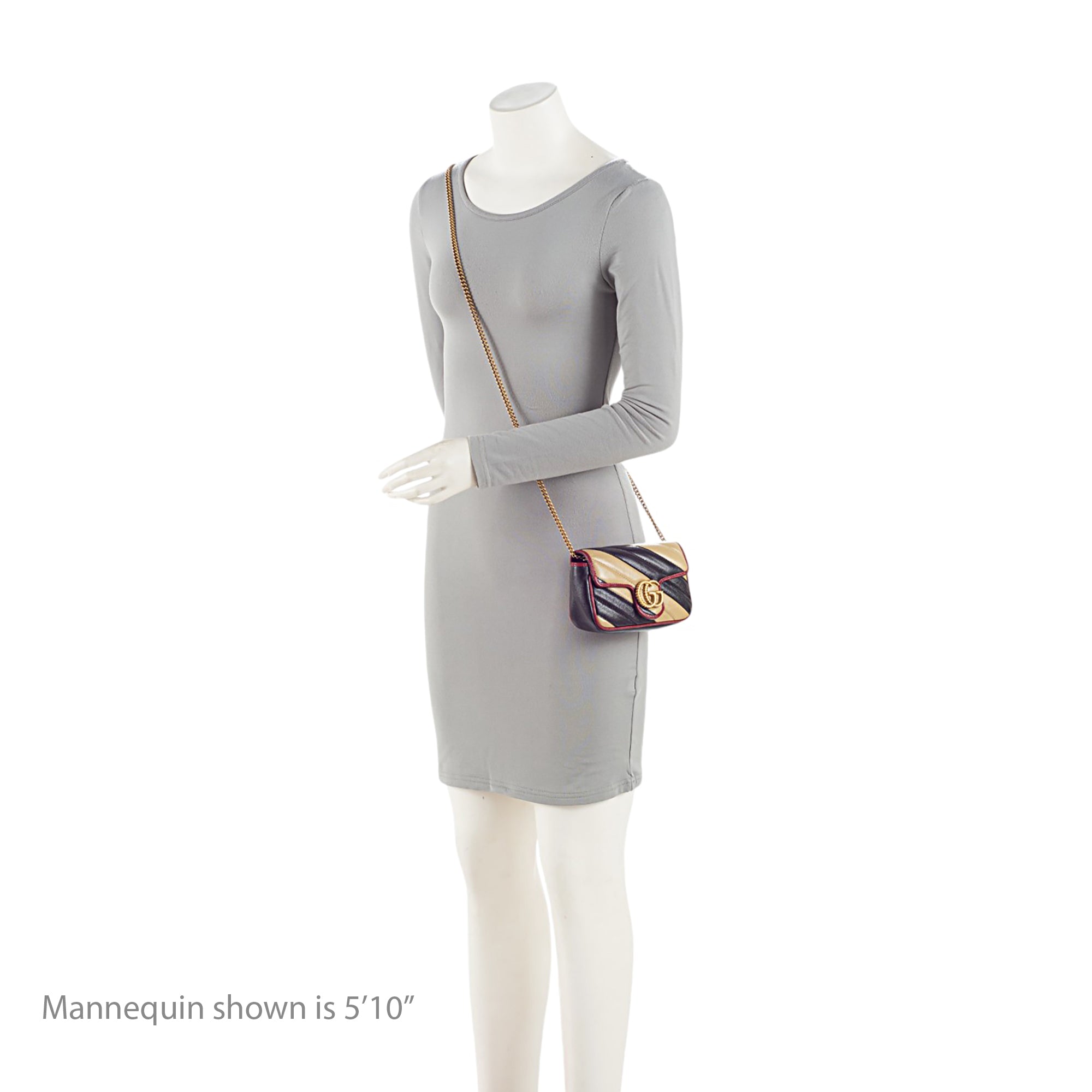 Gucci Matelasse Leather Torchon GG Marmont Super Mini Flap Bag (SHF-qrTyT1)