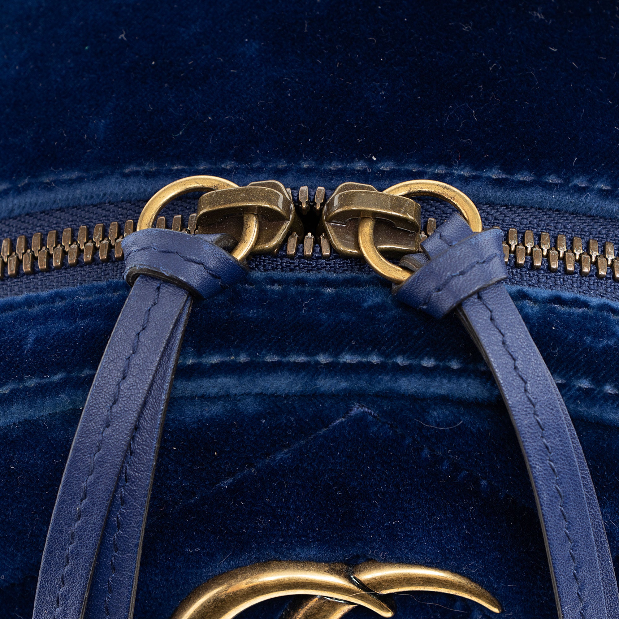 Gucci Matelasse Velvet GG Marmont Backpack