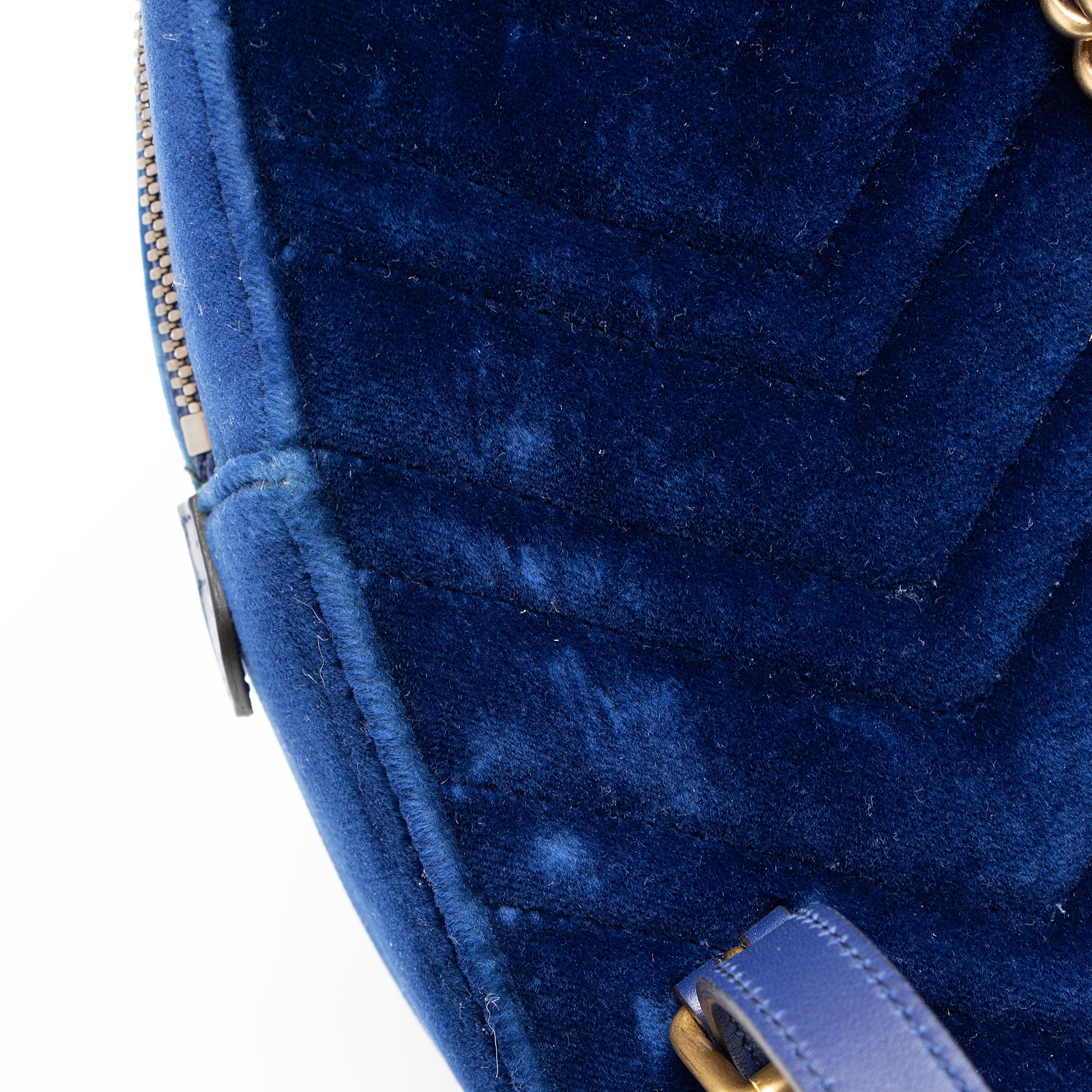 Gucci Matelasse Velvet GG Marmont Backpack