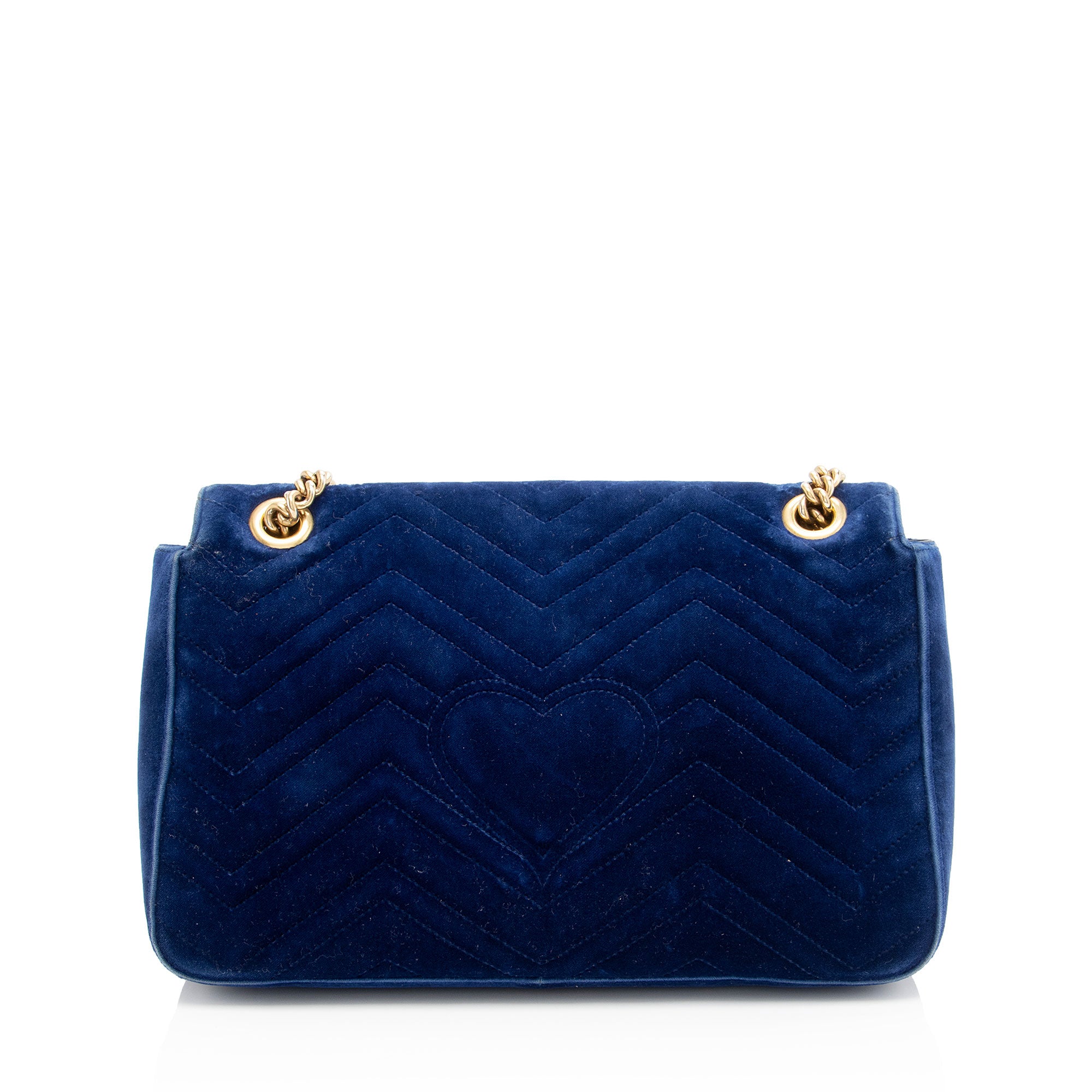 Gucci Matelasse Velvet GG Marmont Medium Shoulder Bag