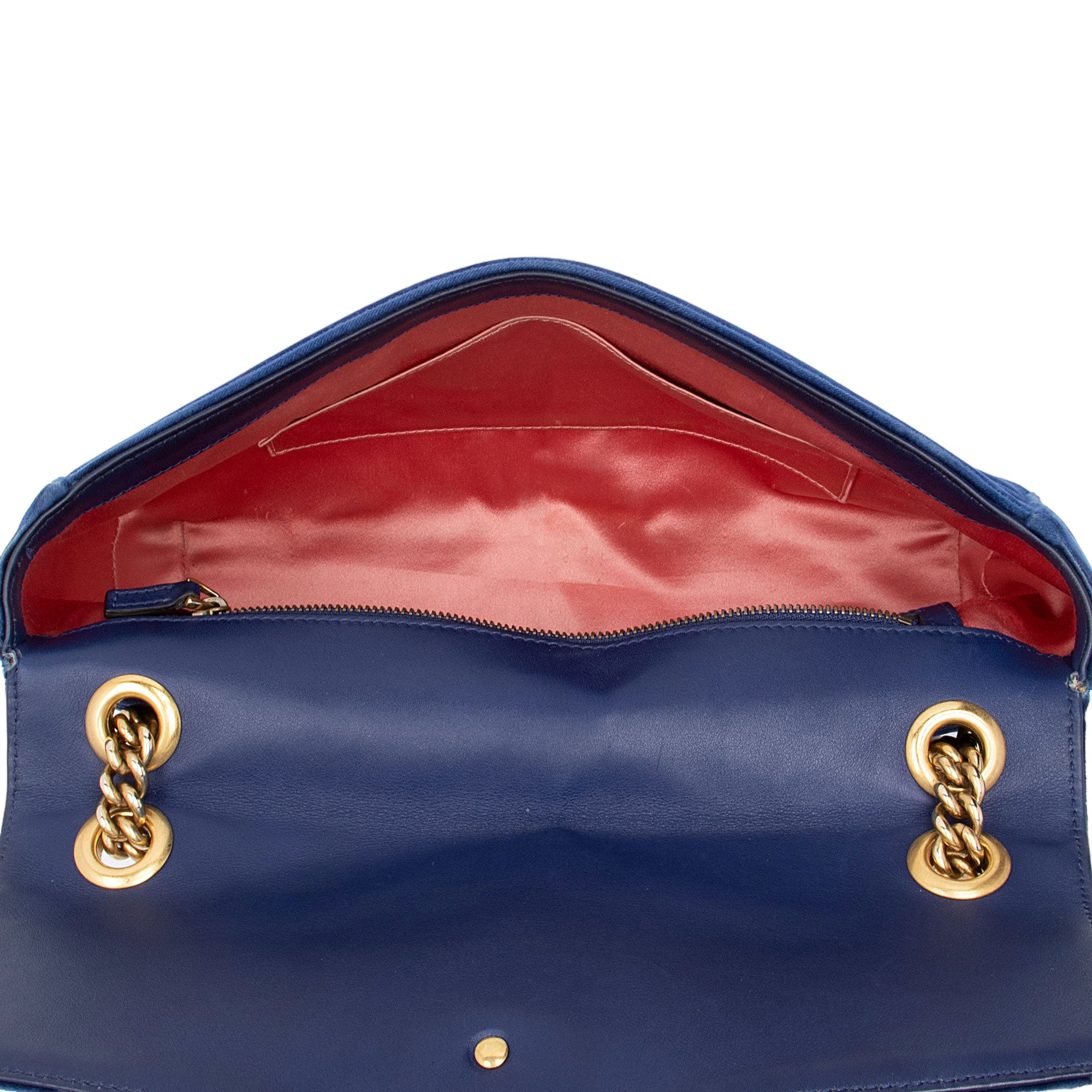 Gucci Matelasse Velvet GG Marmont Medium Shoulder Bag