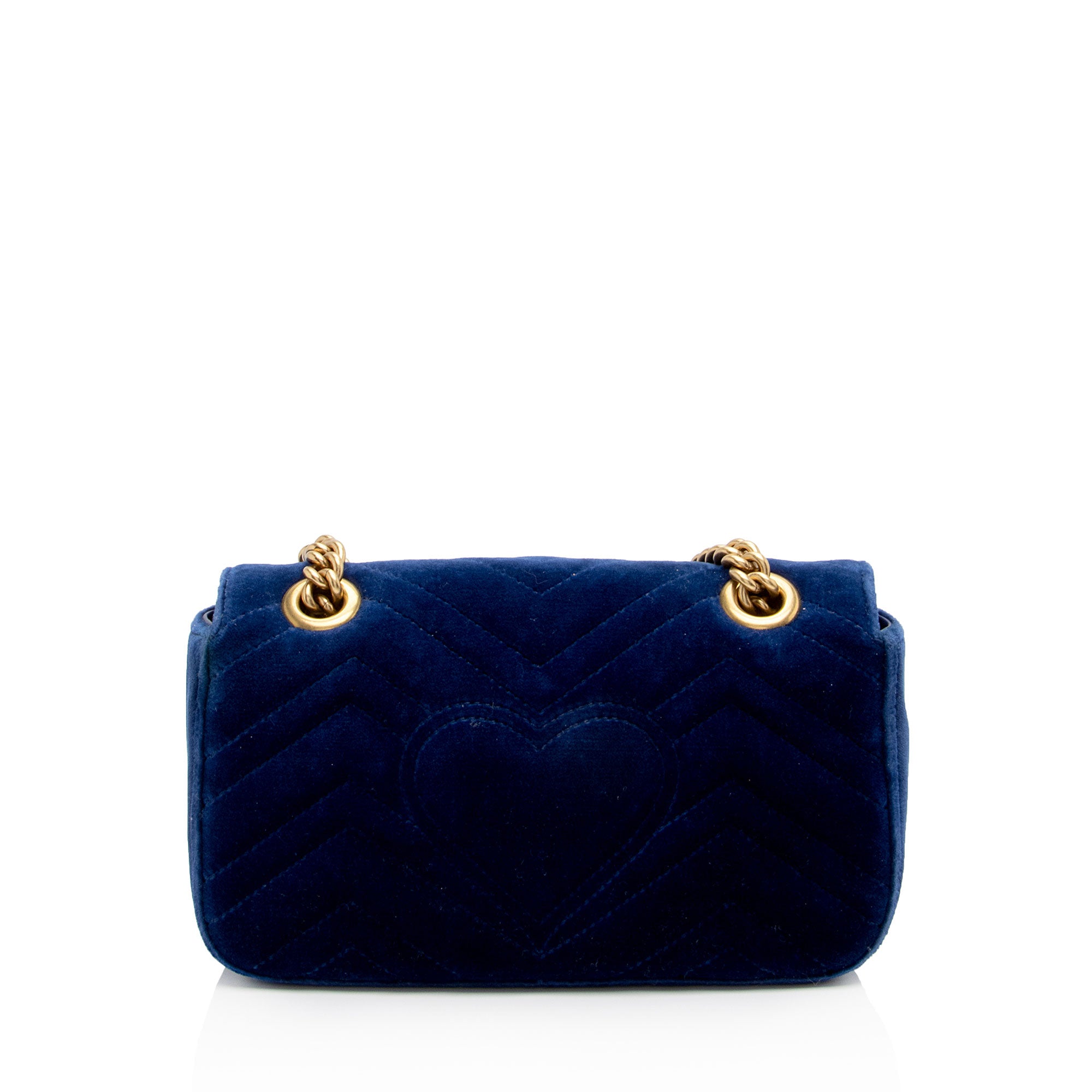 Gucci Matelasse Velvet GG Marmont Mini Flap Bag (SHF-YOfJ5m)