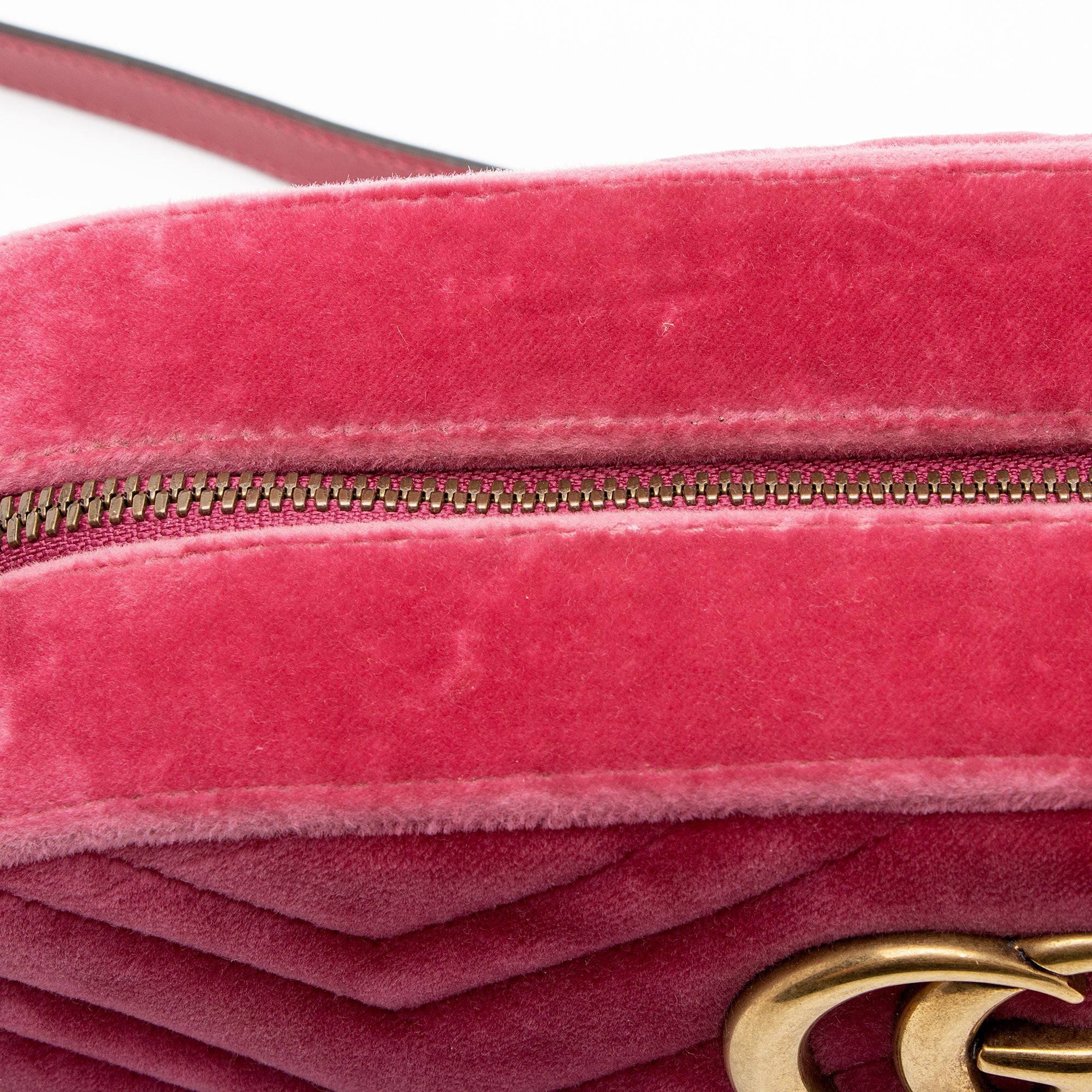 Gucci Matelasse Velvet GG Marmont Small Camera Bag