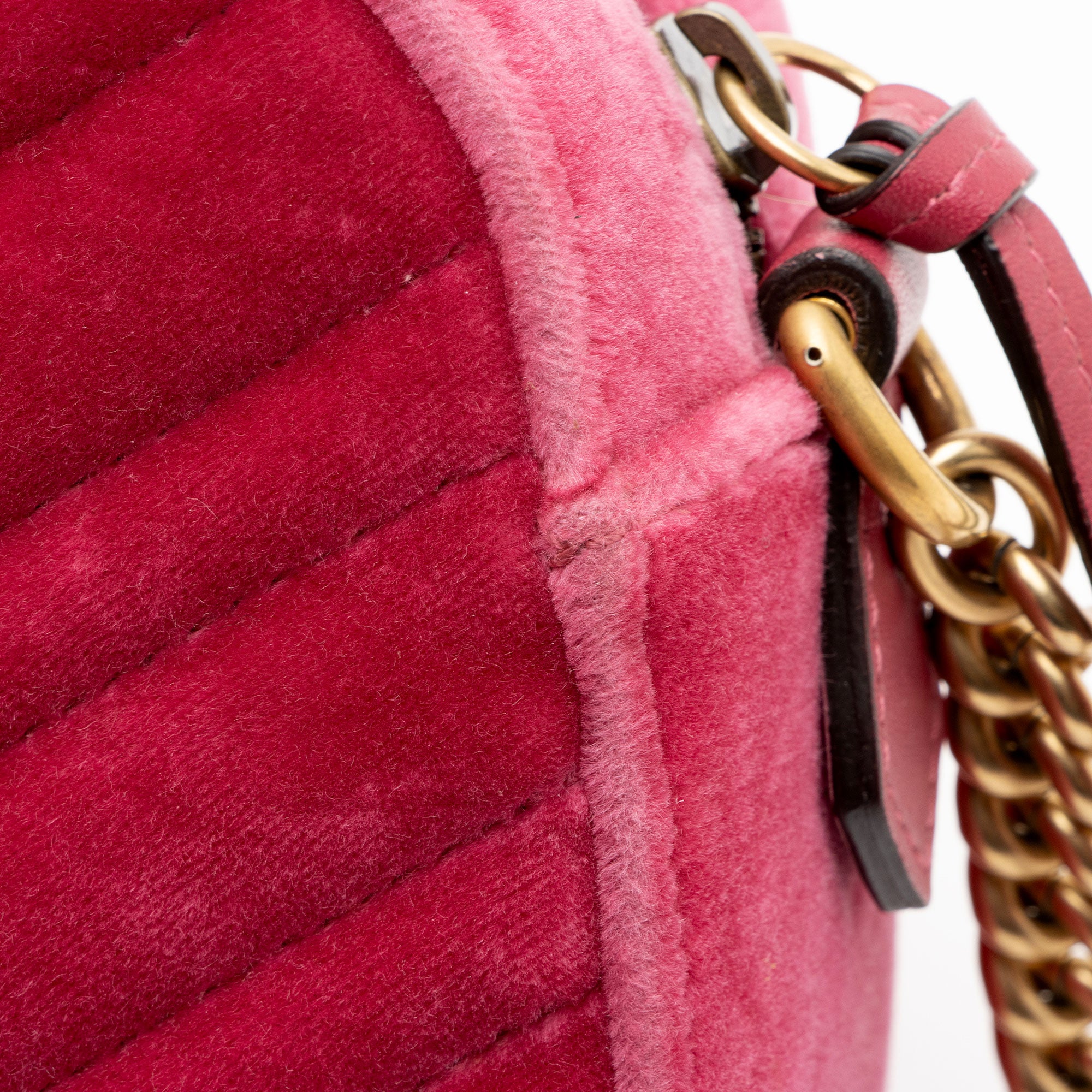 Gucci Matelasse Velvet GG Marmont Small Camera Bag