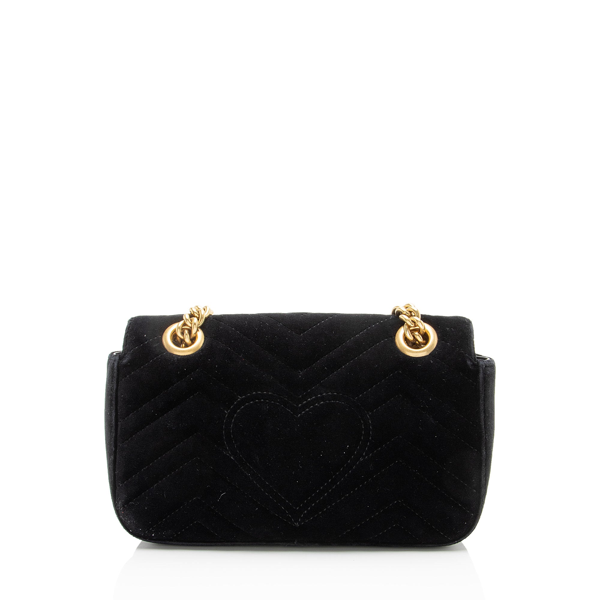 Gucci Matelasse Velvet GG Marmont Small Flap Bag