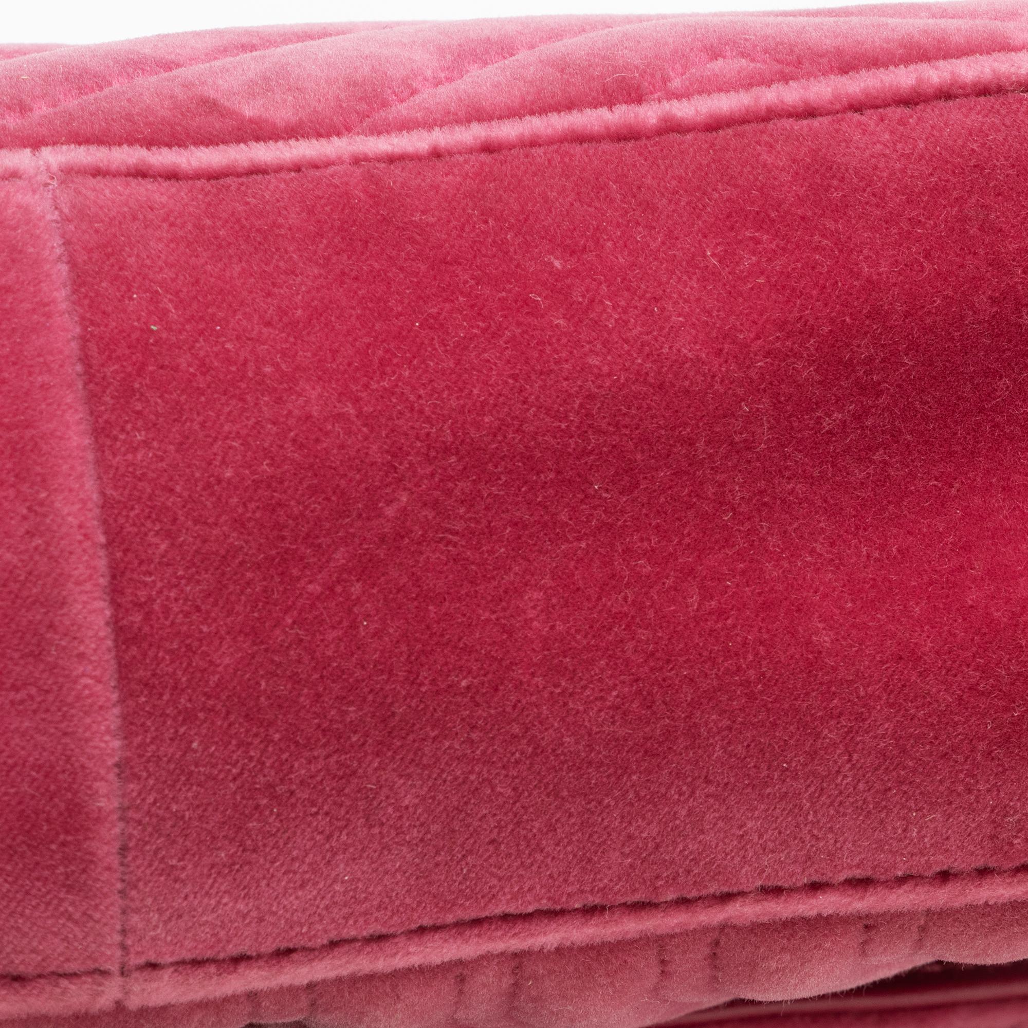 Gucci Matelasse Velvet GG Marmont Small Flap Shoulder Bag (SHF-22902)