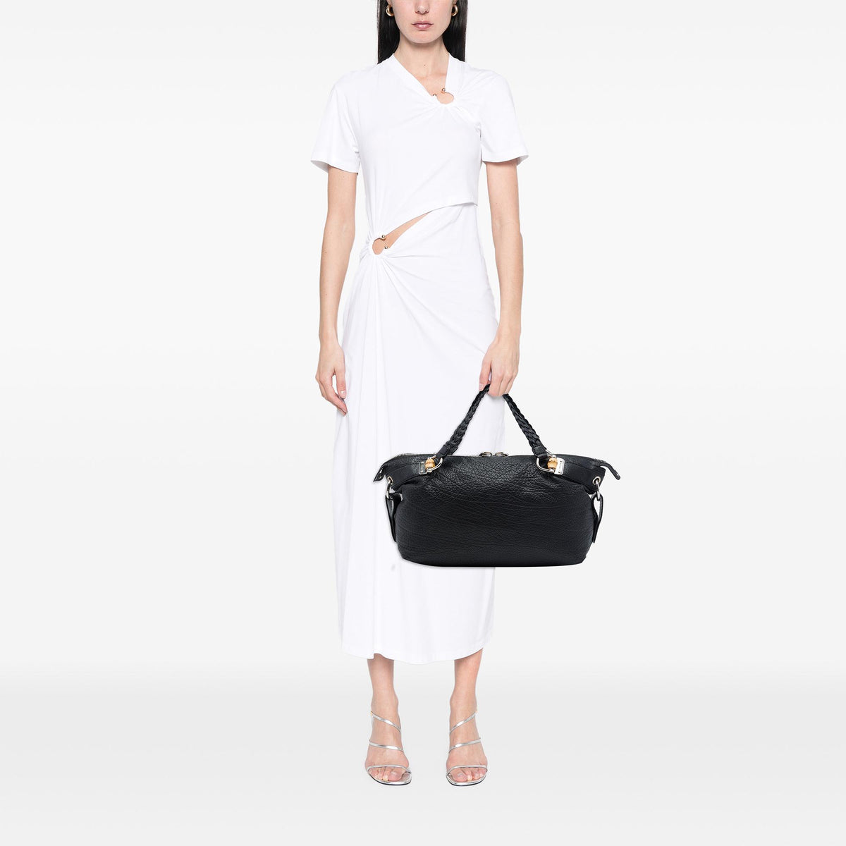 Gucci Medium Calfskin Bamboo Bar Tote