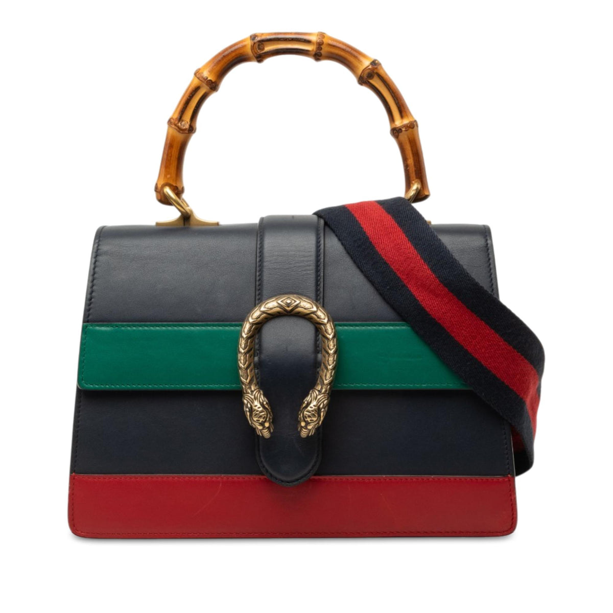 Gucci Medium Calfskin Bamboo Dionysus Web Satchel