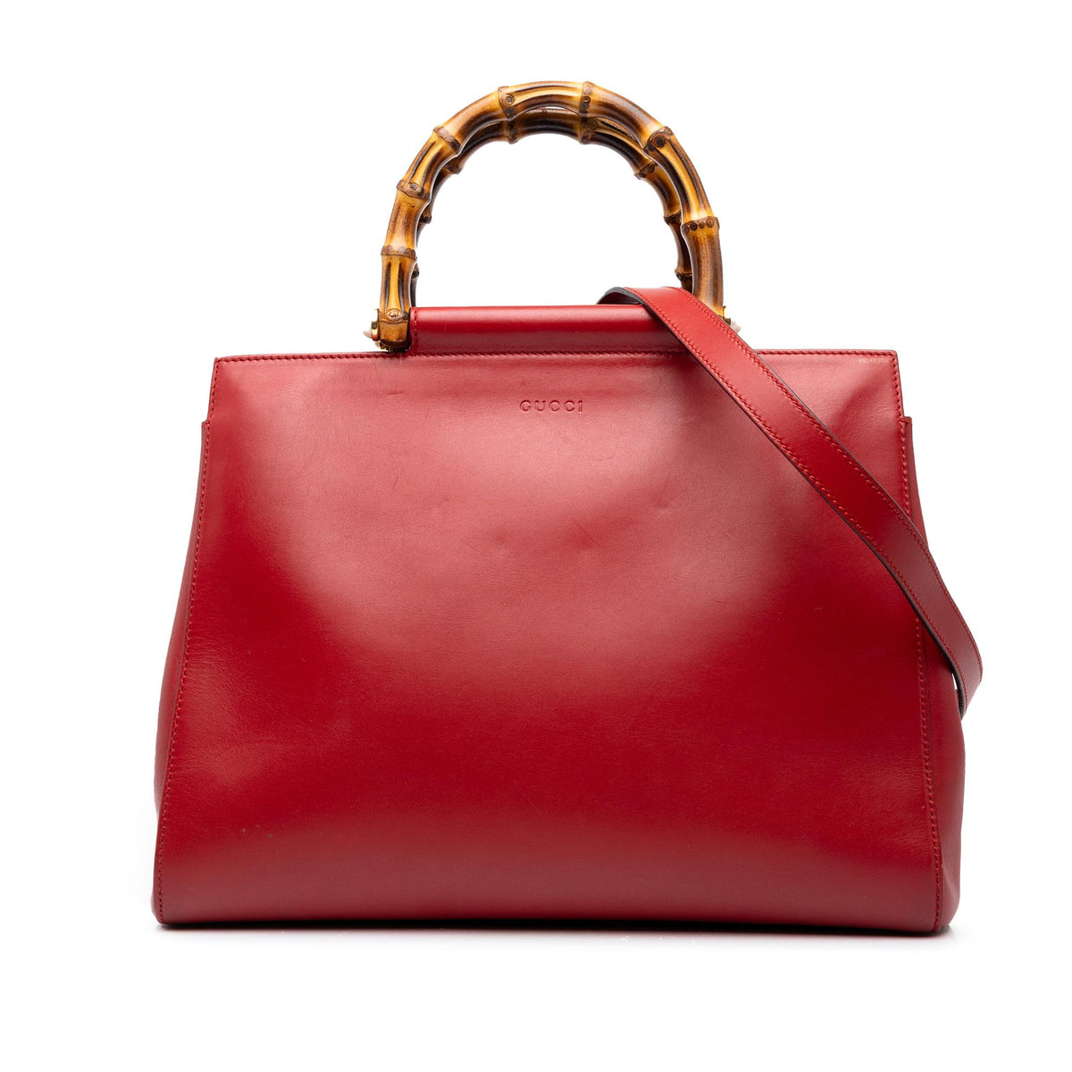 Gucci Medium Calfskin Bamboo Nymphaea Satchel