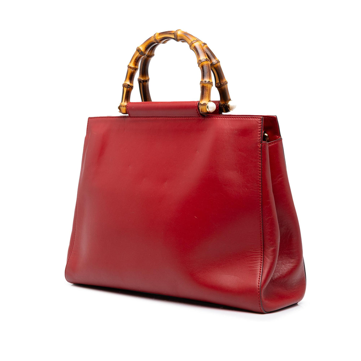 Gucci Medium Calfskin Bamboo Nymphaea Satchel