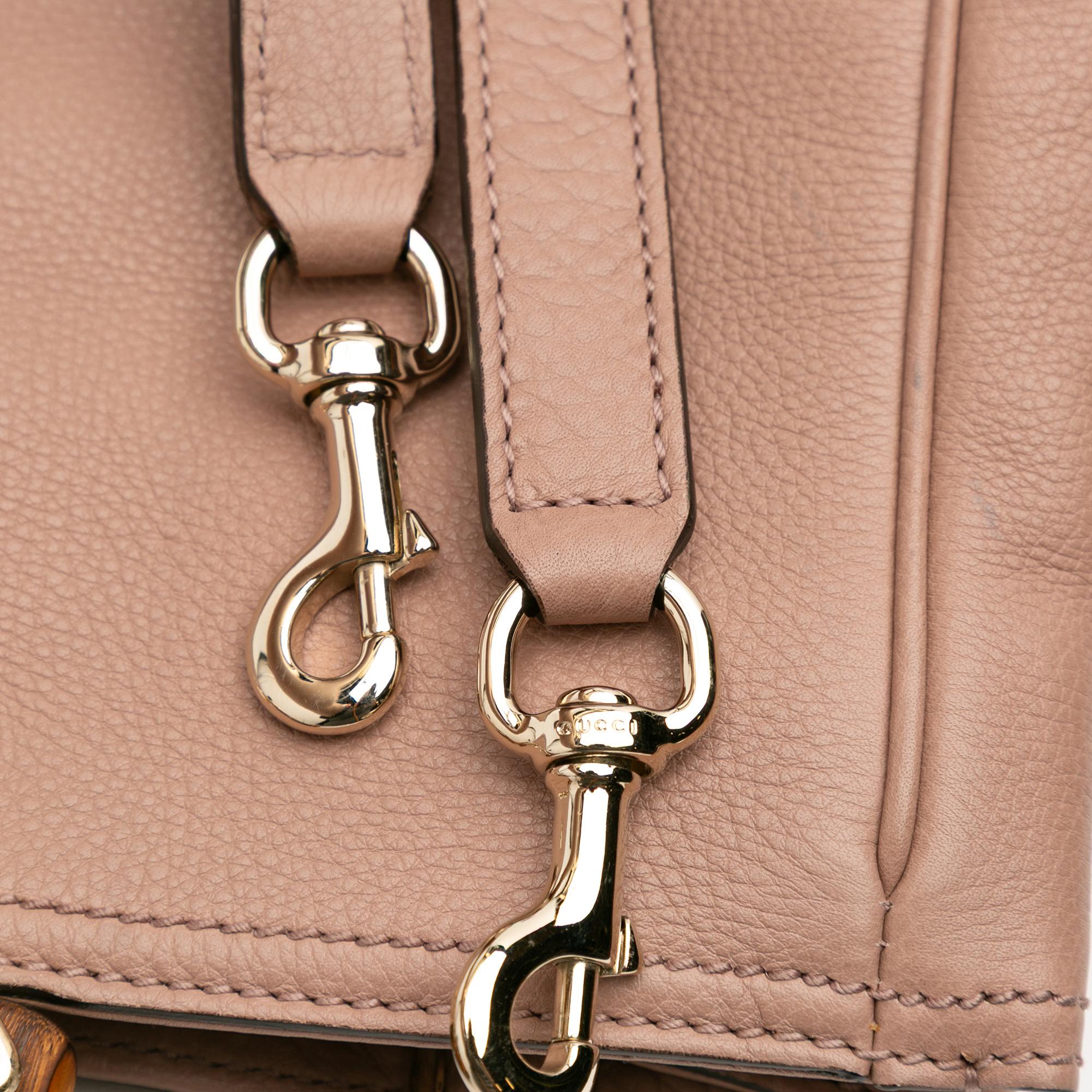 Gucci Medium Calfskin Bamboo Shopper Satchel