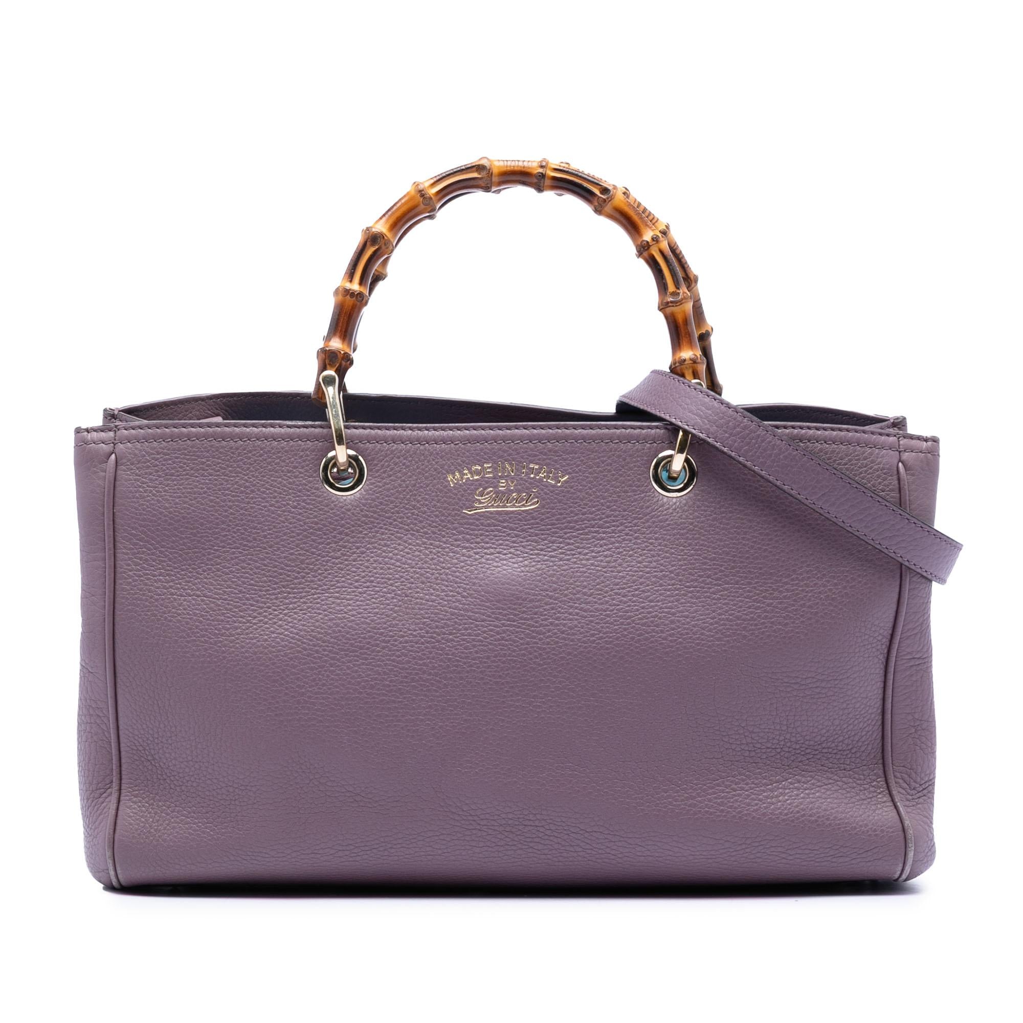Gucci Medium Calfskin Bamboo Shopper Satchel