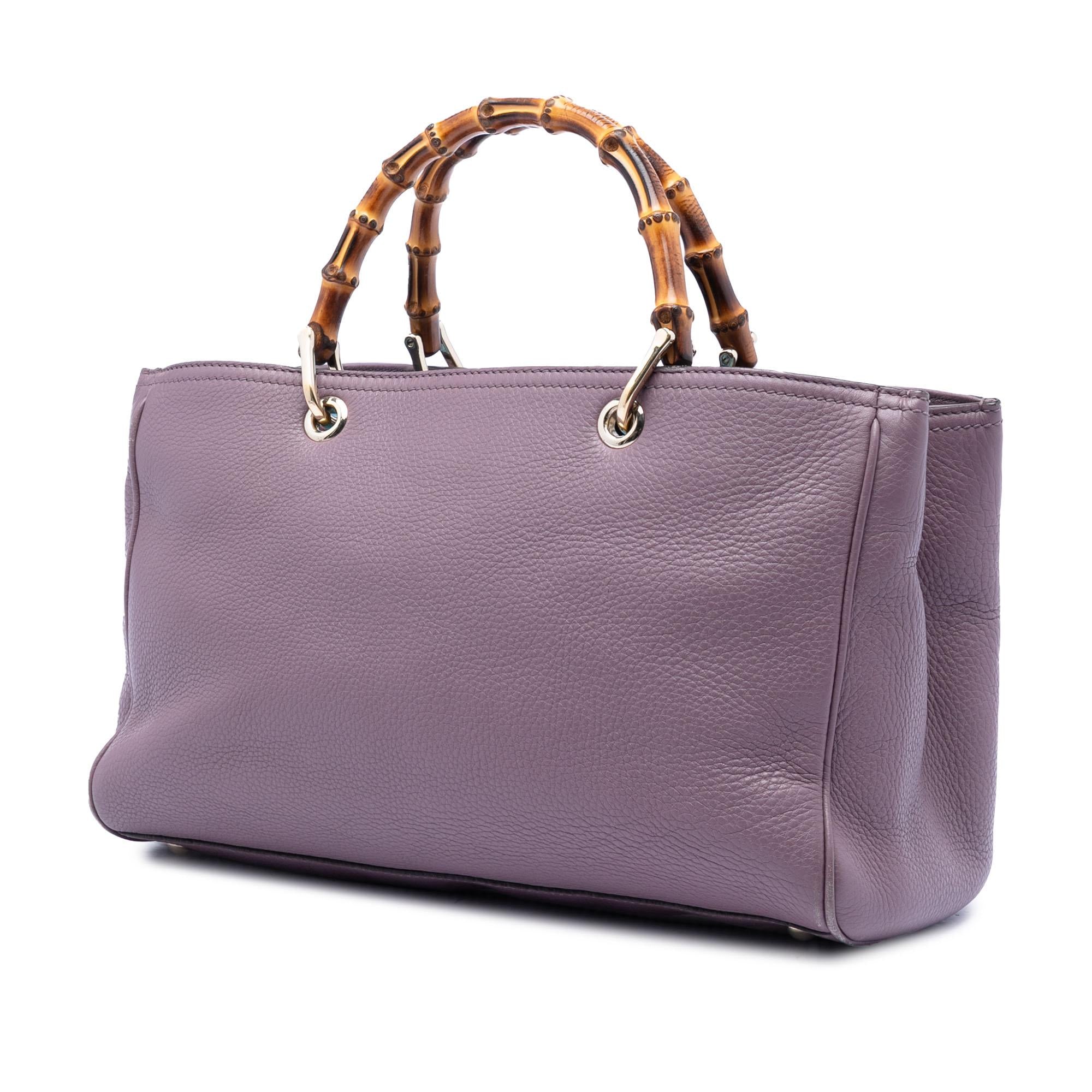 Gucci Medium Calfskin Bamboo Shopper Satchel