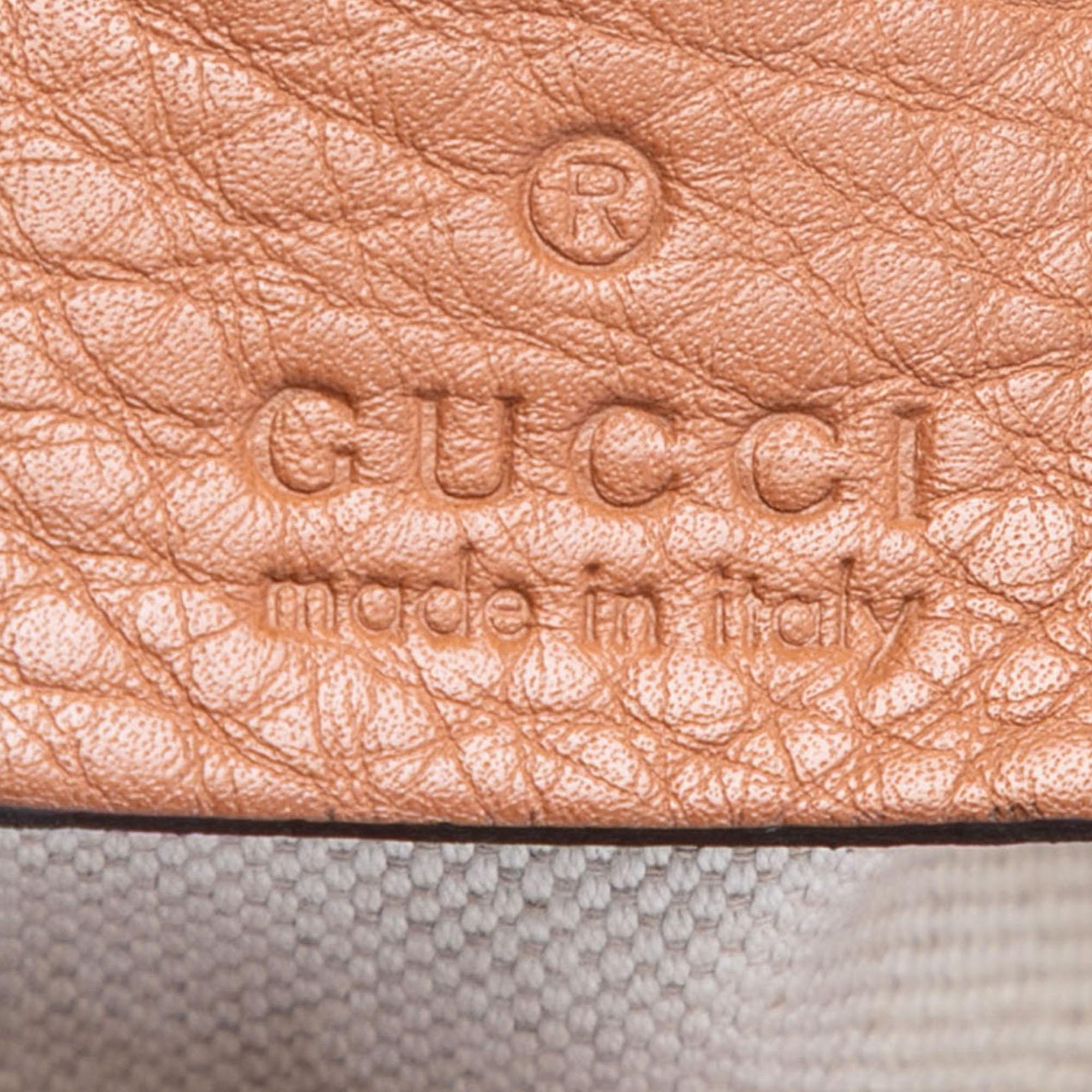 Gucci Medium Calfskin Bamboo Shopper Satchel