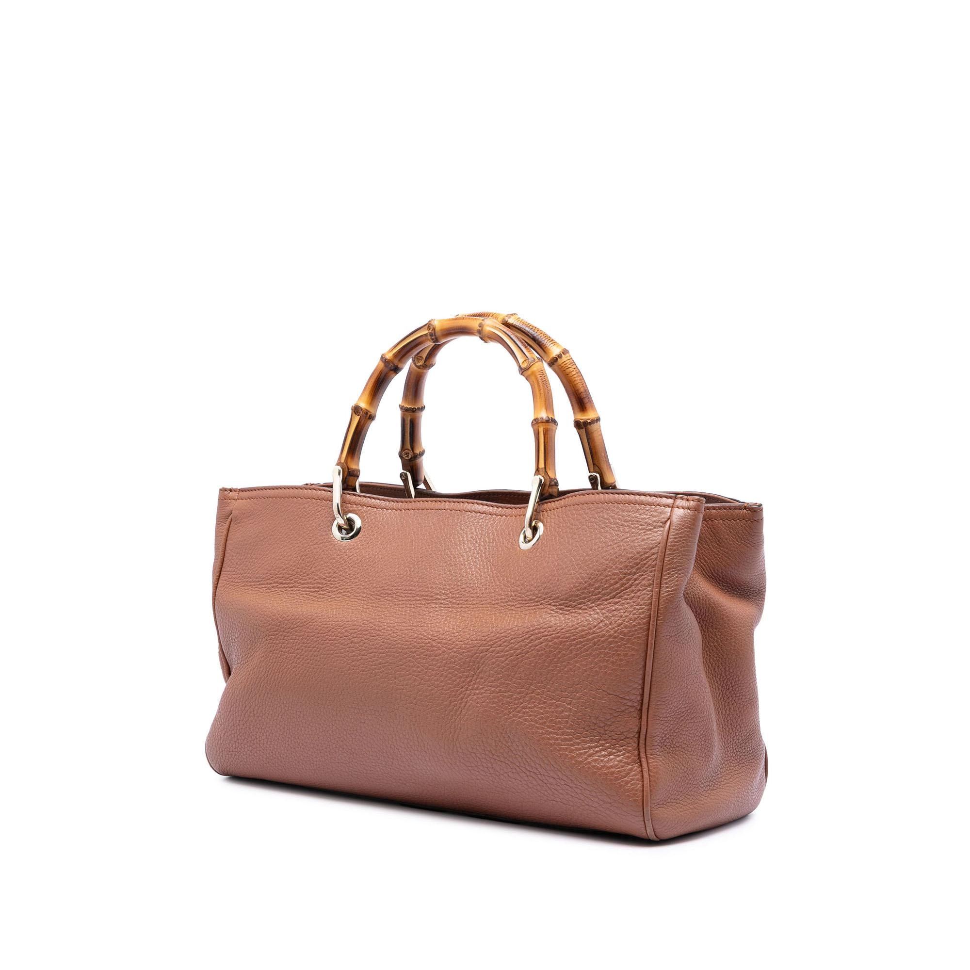 Gucci Medium Calfskin Bamboo Shopper Satchel