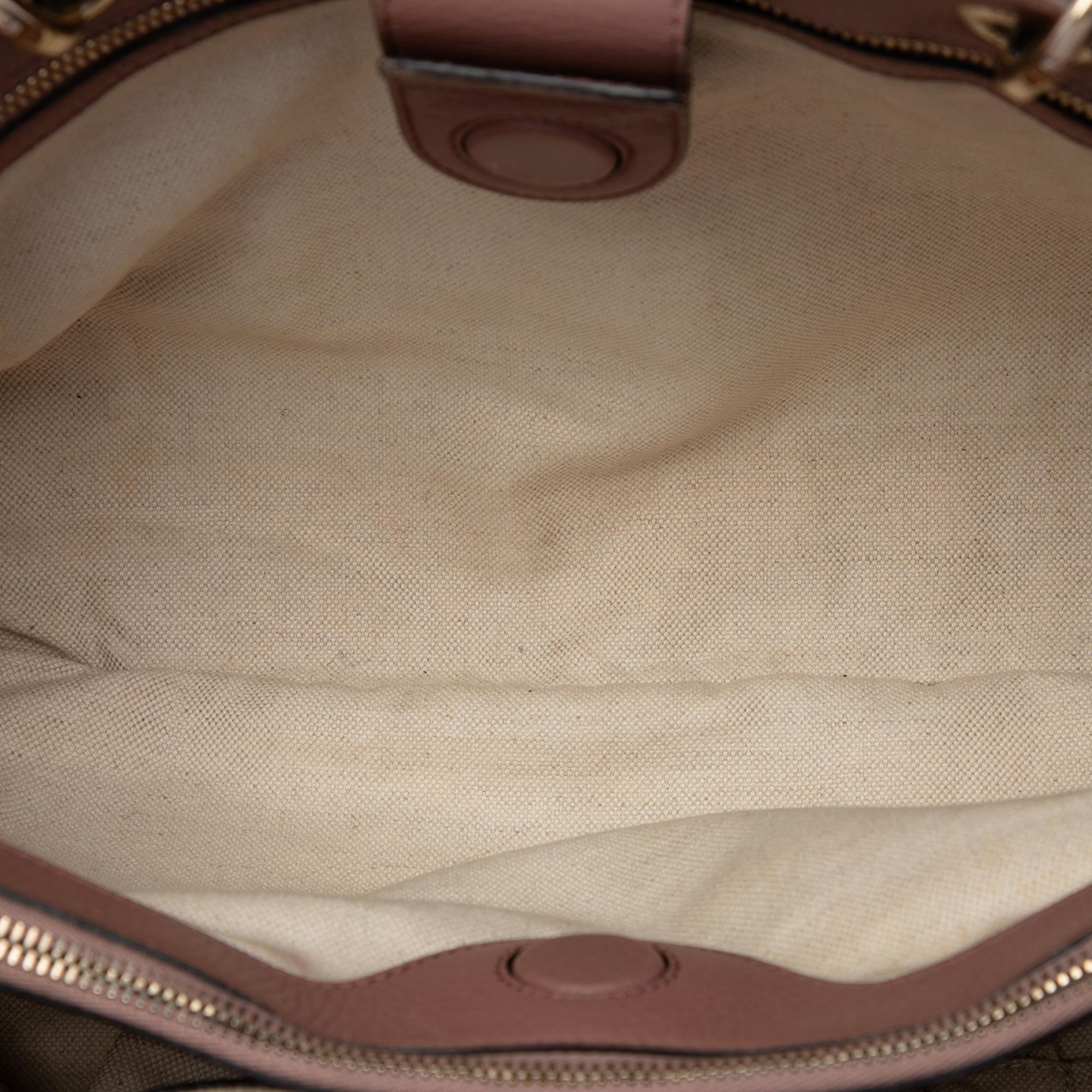 Gucci Medium Calfskin Bamboo Shopper Satchel