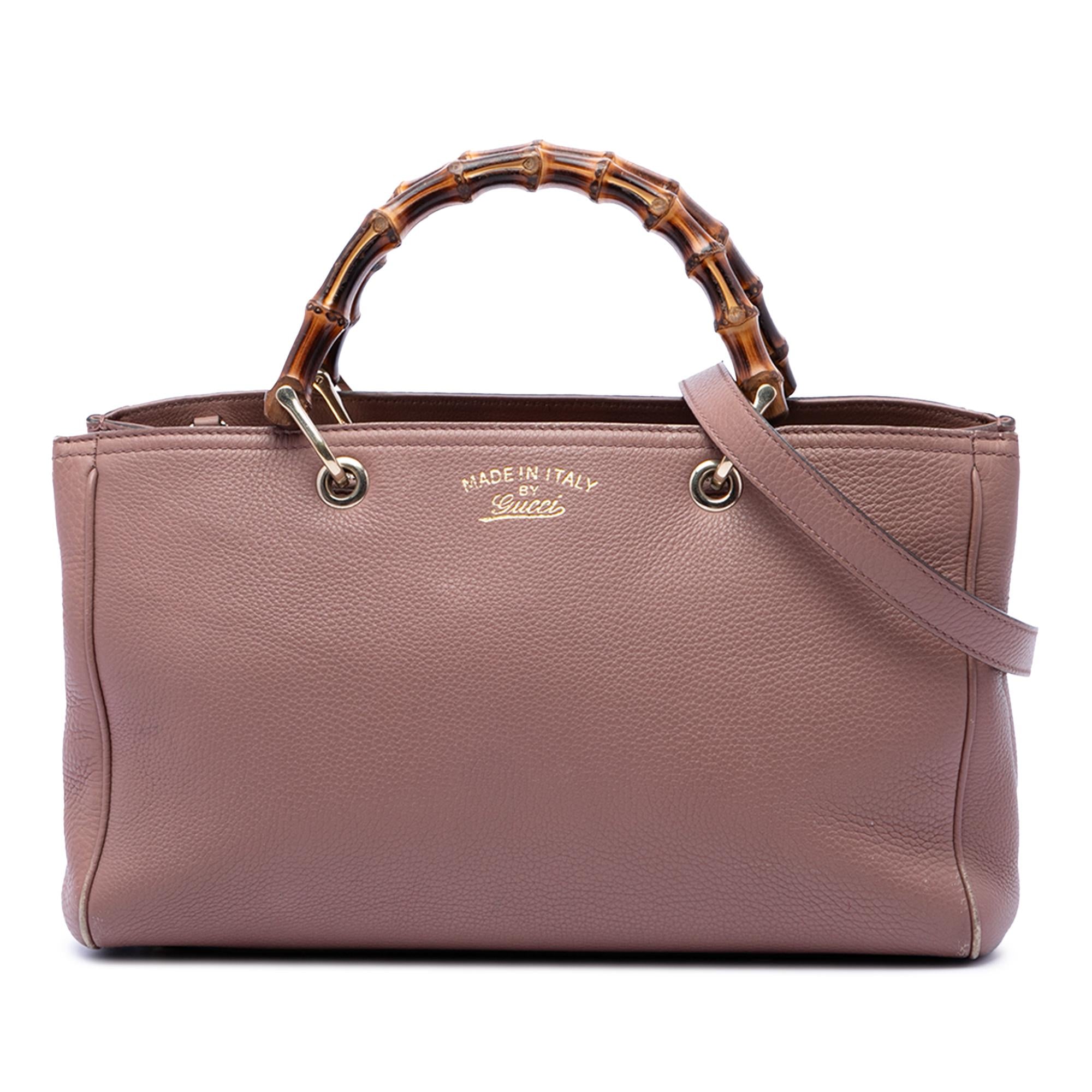 Gucci Medium Calfskin Bamboo Shopper Satchel