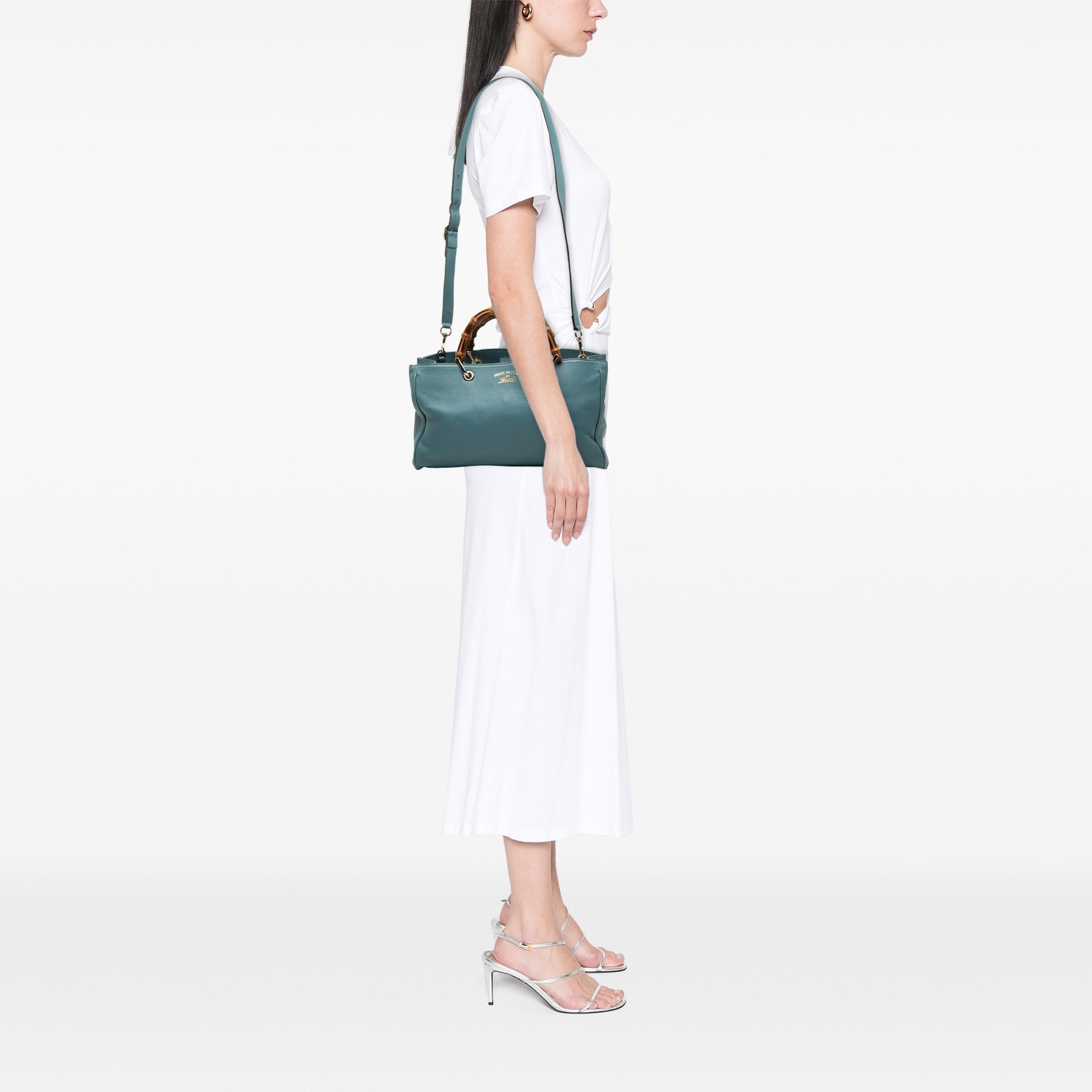 Gucci Medium Calfskin Bamboo Shopper Satchel