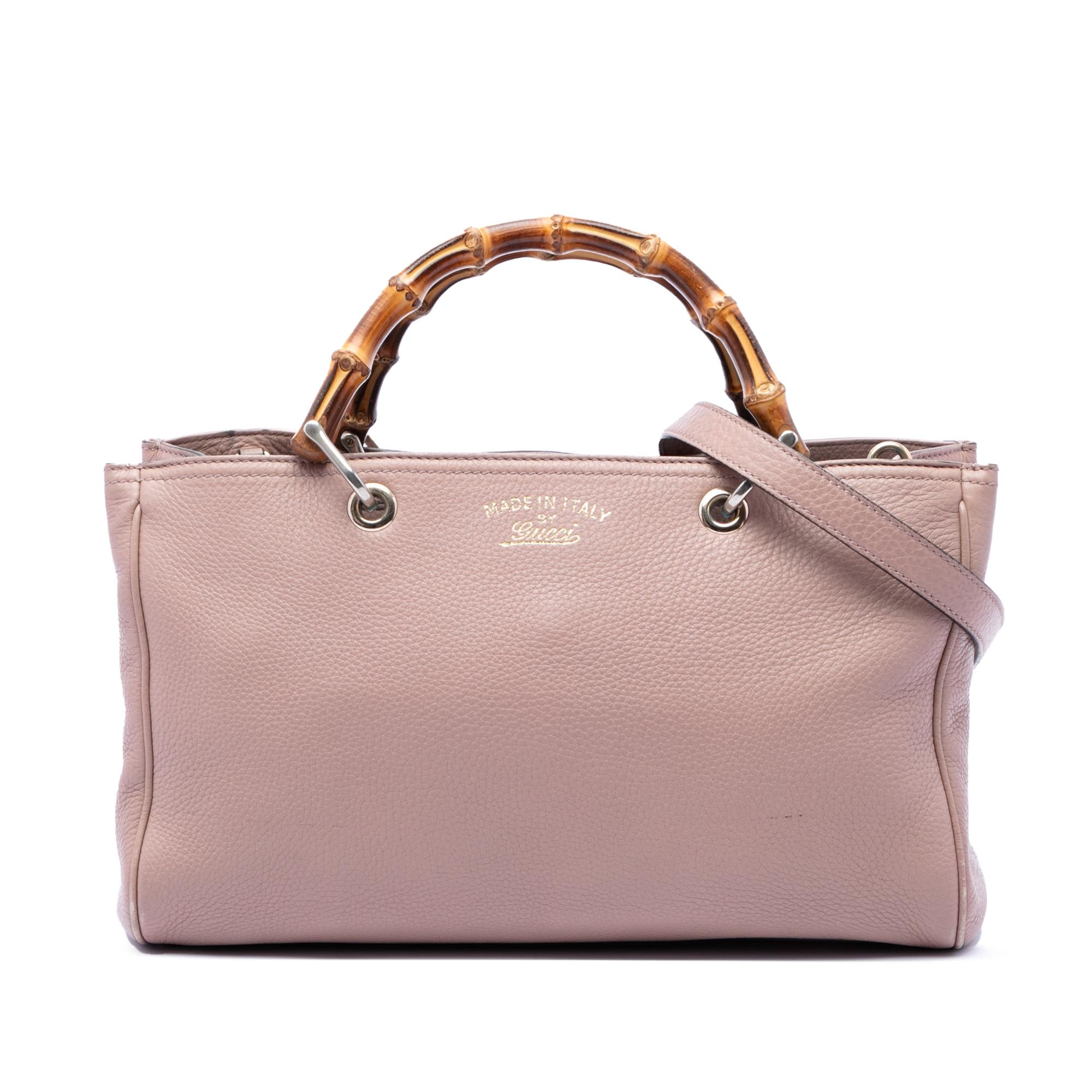 Gucci Medium Calfskin Bamboo Shopper Satchel