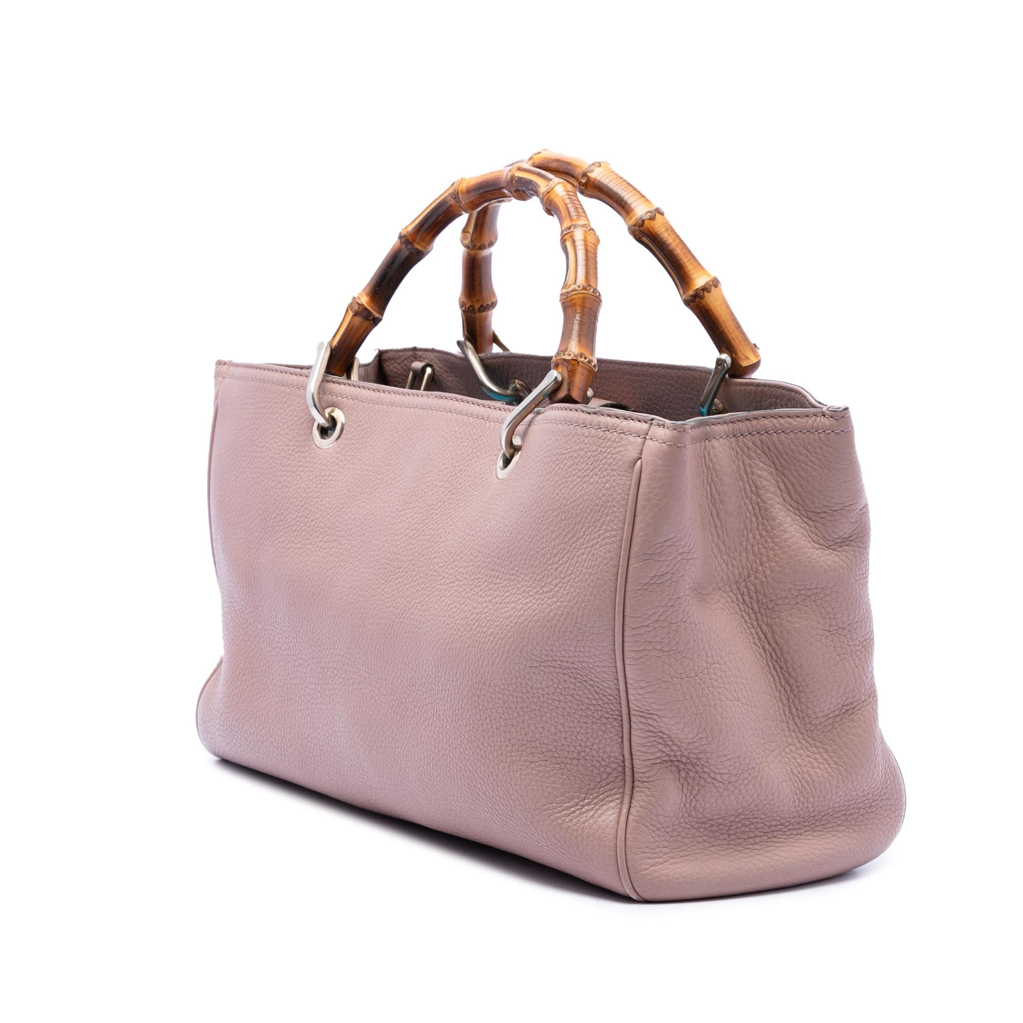 Gucci Medium Calfskin Bamboo Shopper Satchel