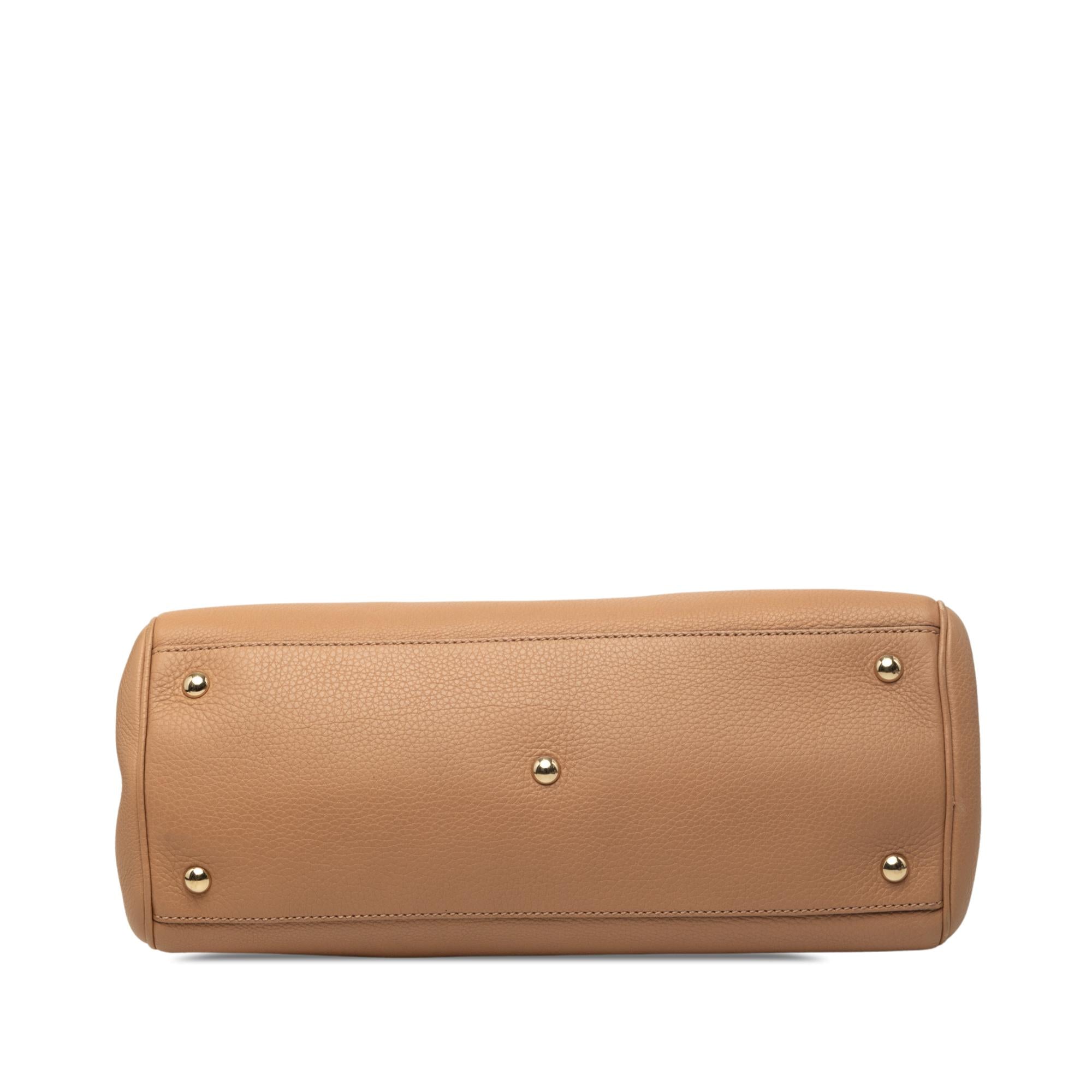 Gucci Medium Calfskin Bamboo Shopper Satchel