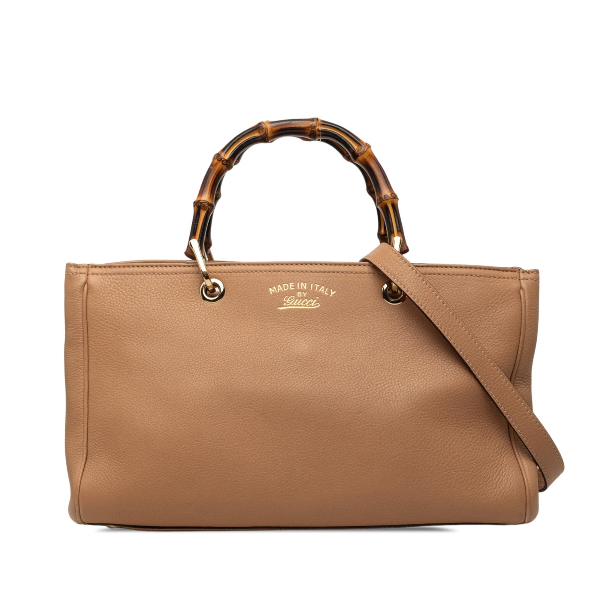 Gucci Medium Calfskin Bamboo Shopper Satchel