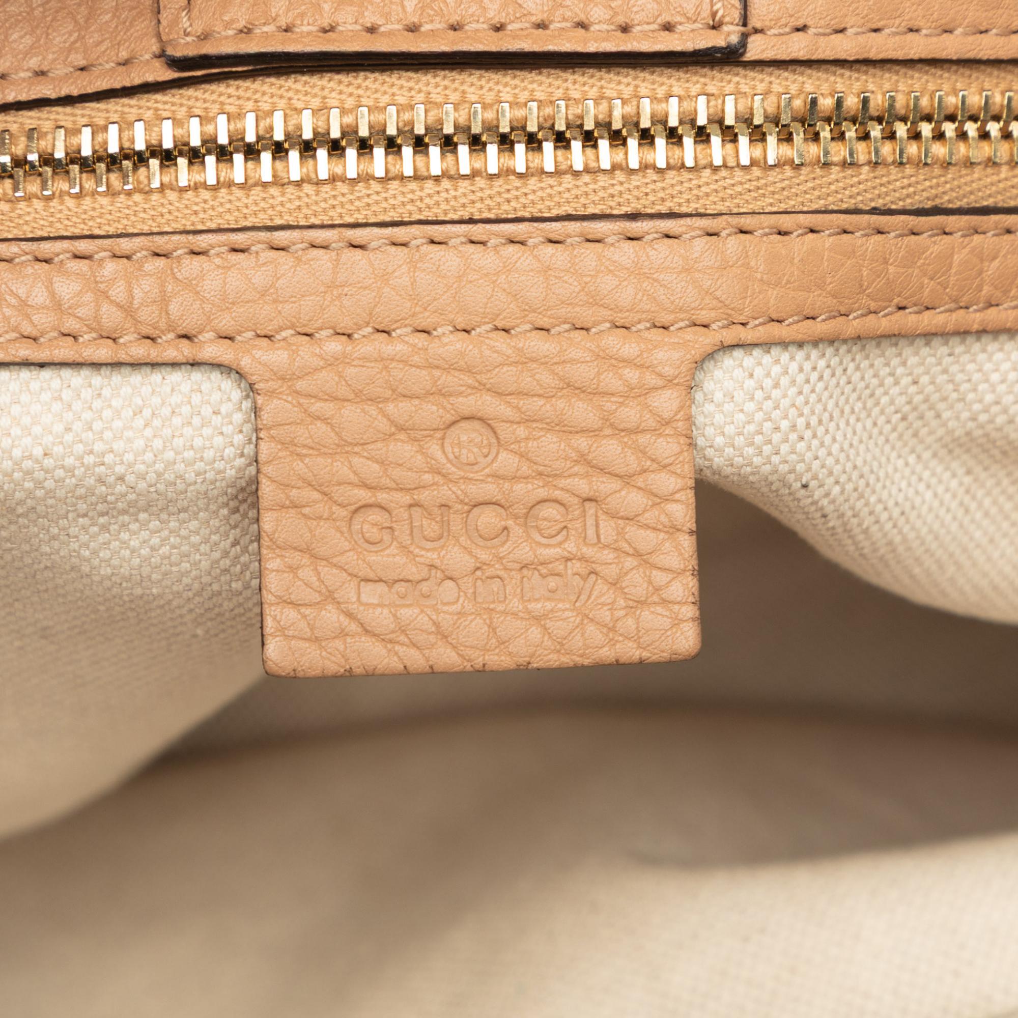 Gucci Medium Calfskin Bamboo Shopper Satchel