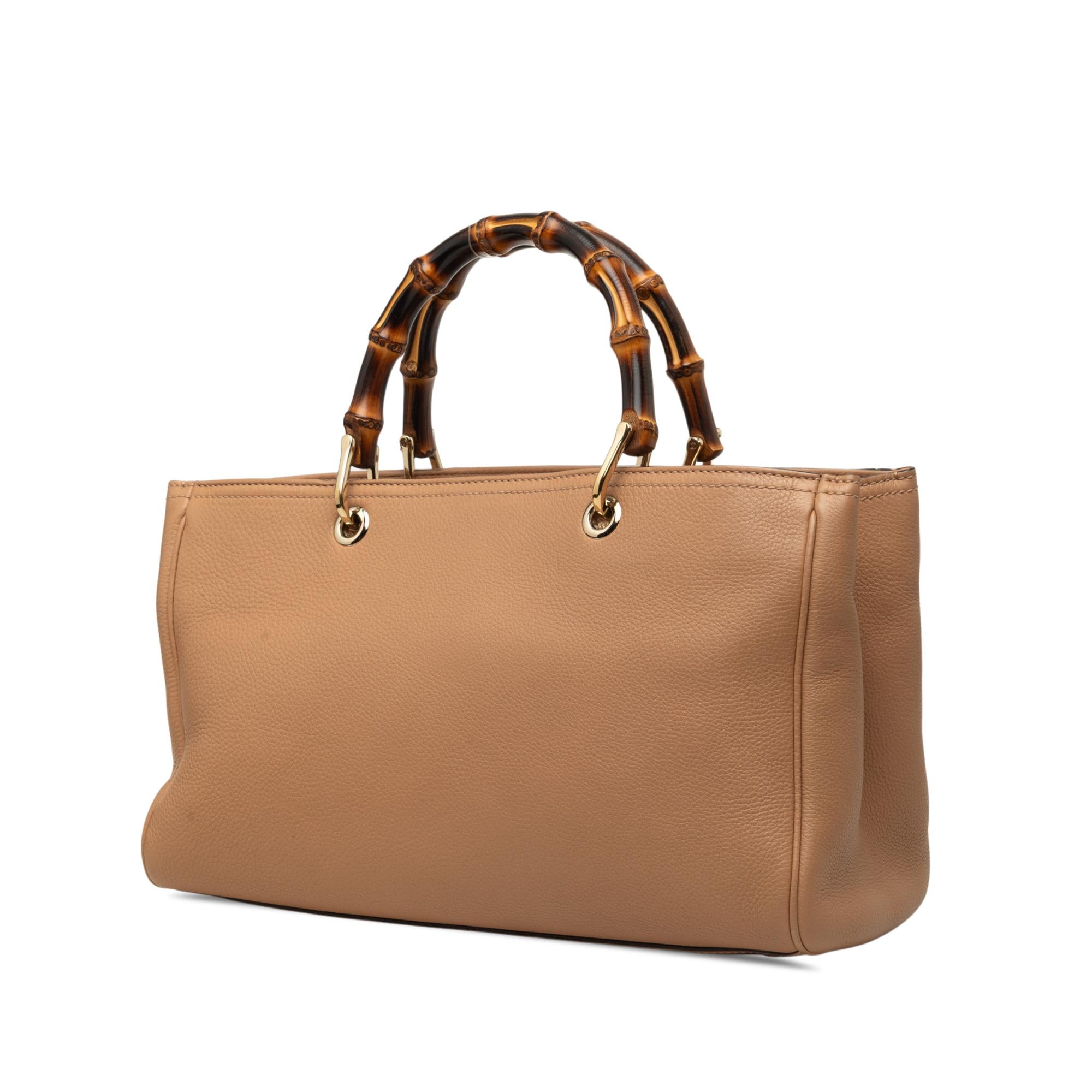 Gucci Medium Calfskin Bamboo Shopper Satchel