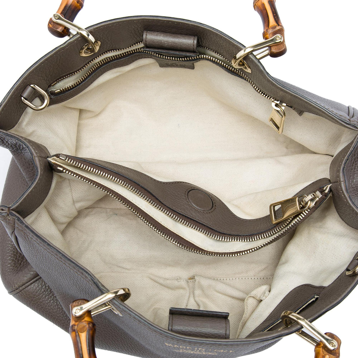 Gucci Medium Calfskin Bamboo Shopper Satchel