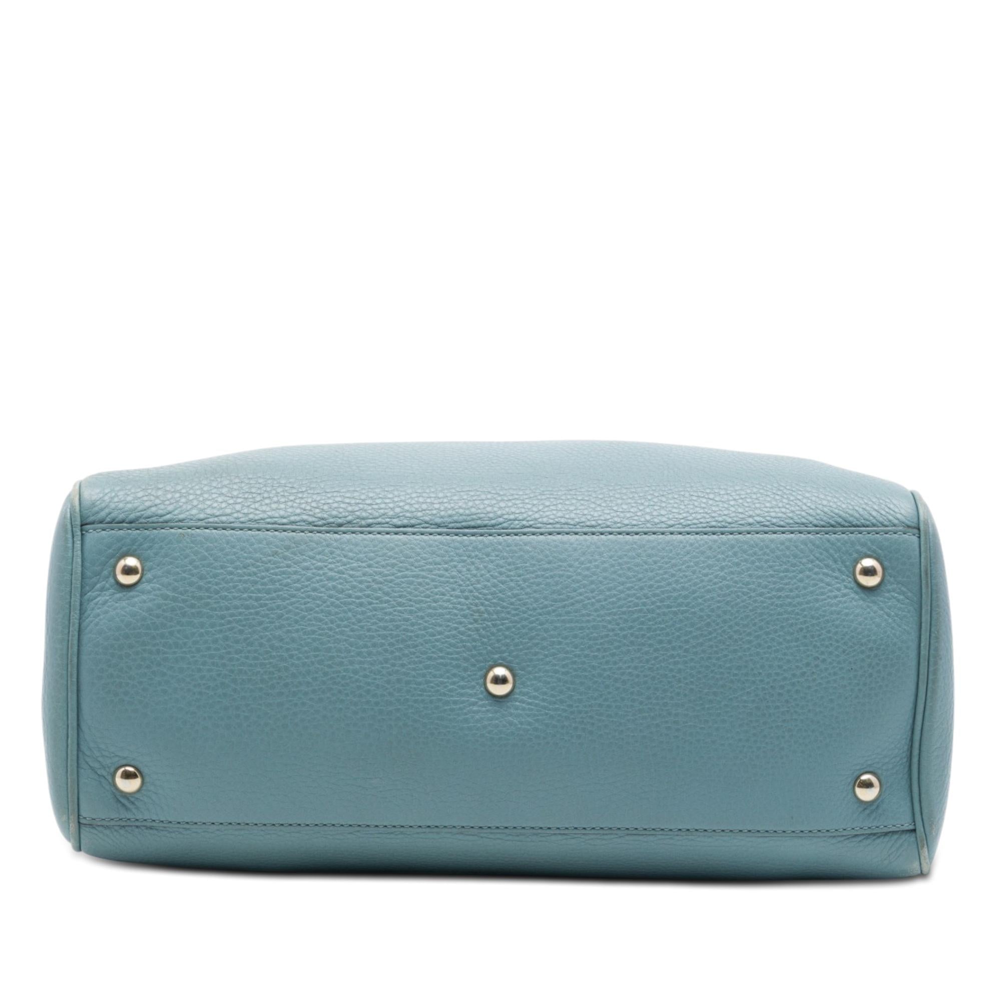 Gucci Medium Calfskin Bamboo Shopper Satchel
