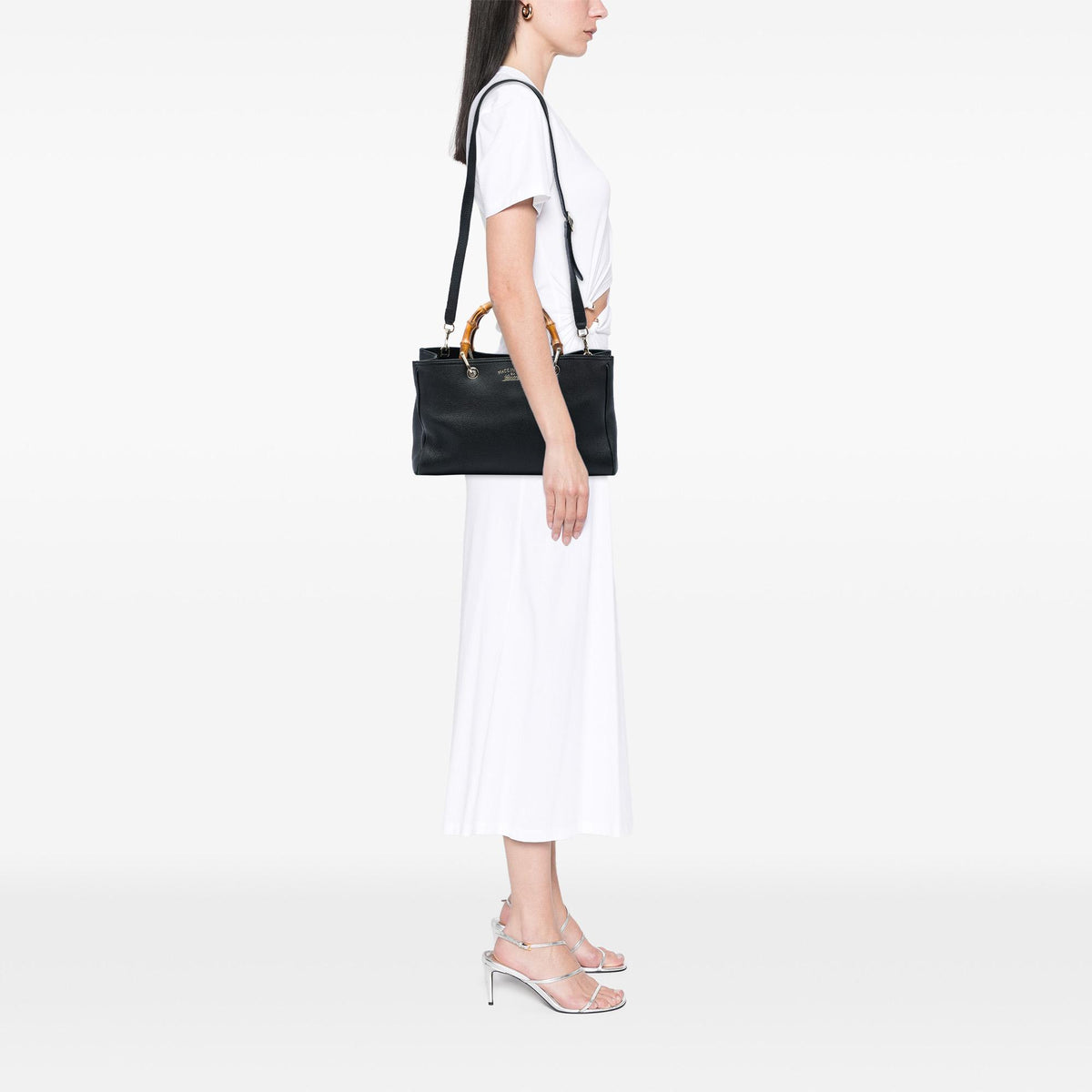 Gucci Medium Calfskin Bamboo Shopper Satchel