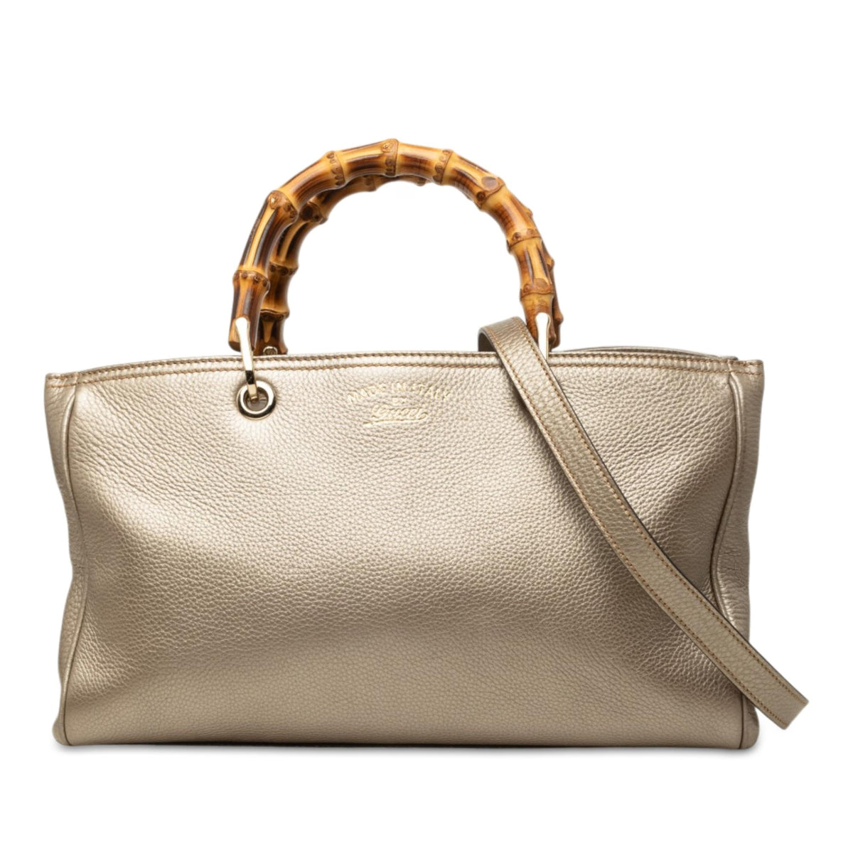 Gucci Medium Calfskin Bamboo Shopper Satchel