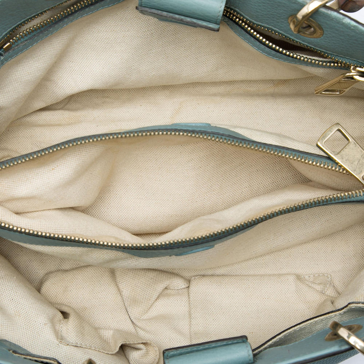 Gucci Medium Calfskin Bamboo Shopper Satchel