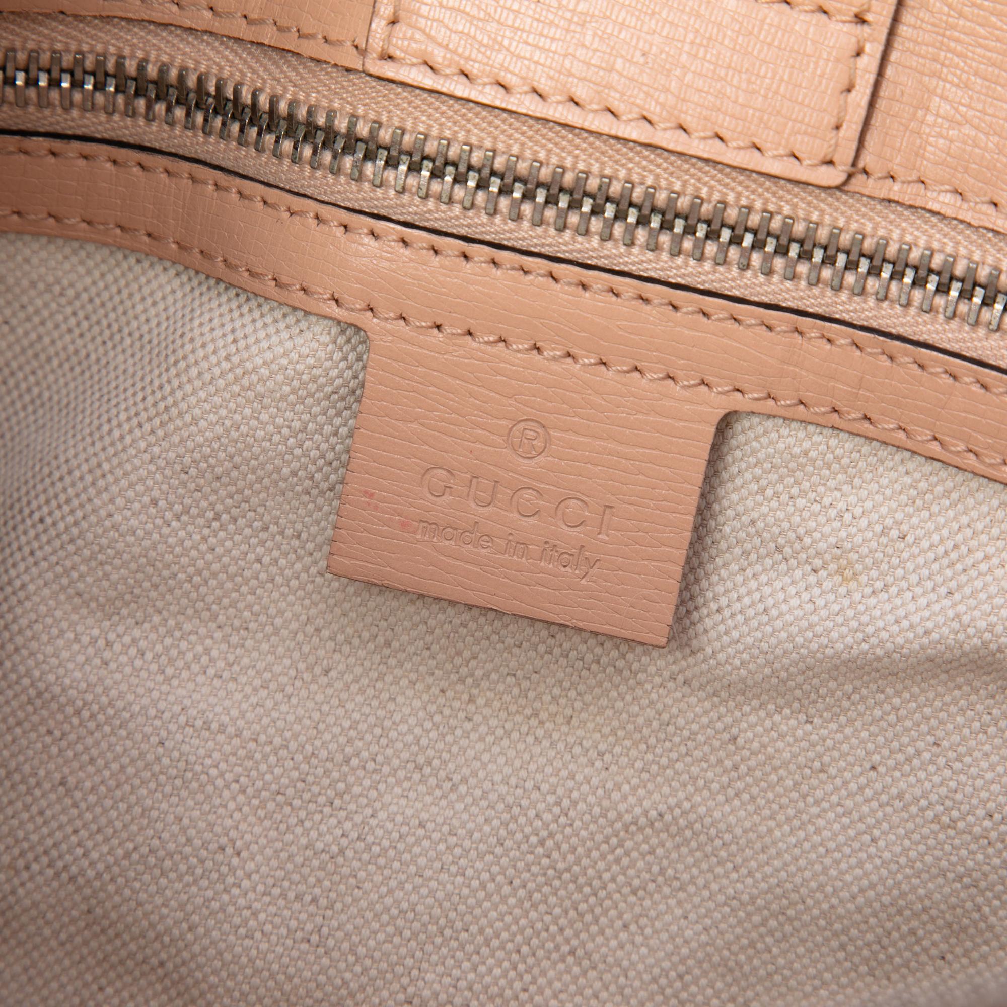Gucci Medium Calfskin Blooms Bamboo Shopper Satchel
