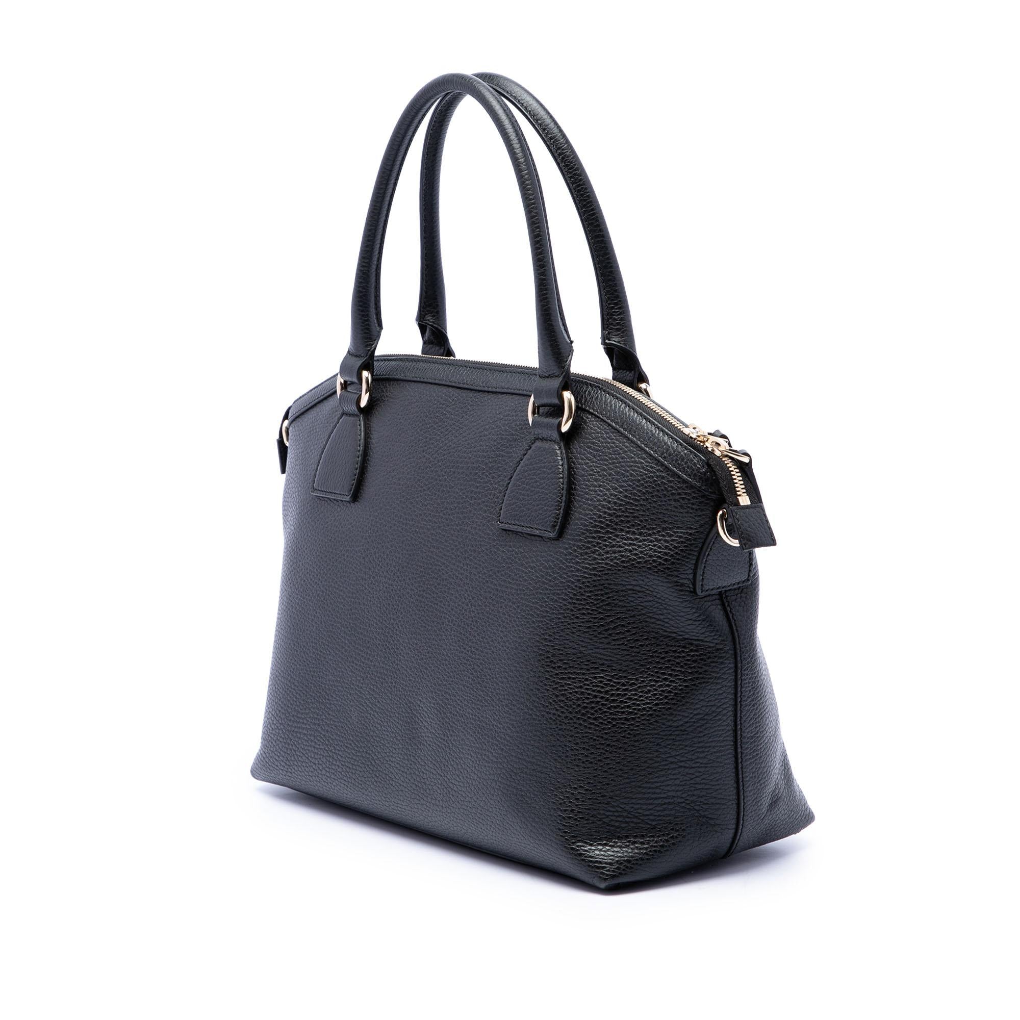Gucci Medium Calfskin GG Charm Dome Satchel