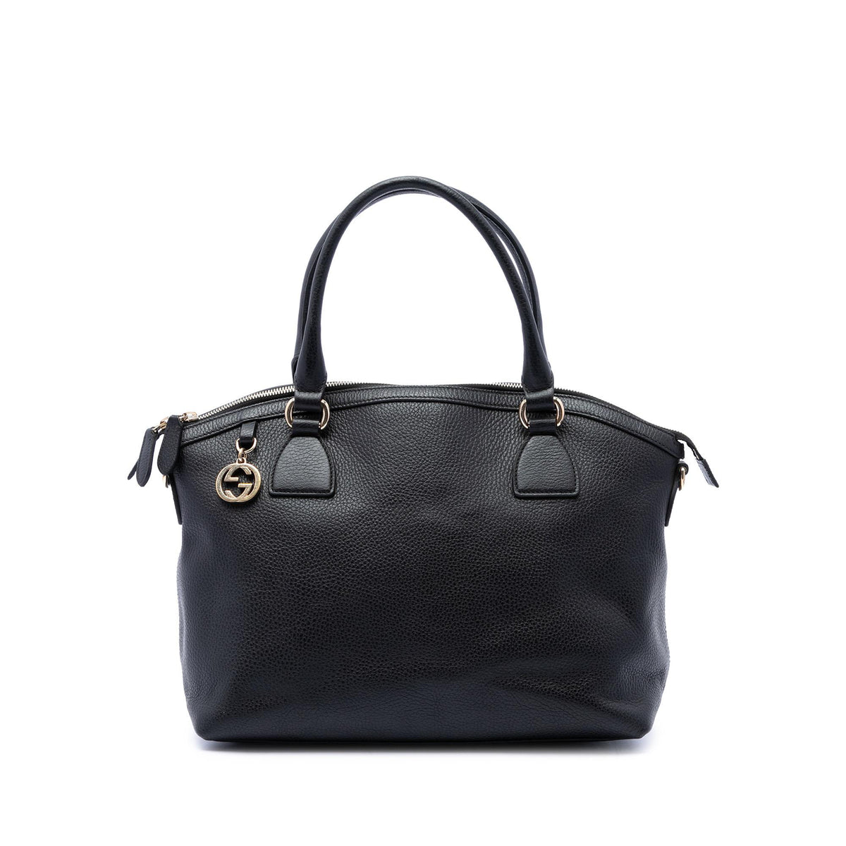 Gucci Medium Calfskin GG Charm Dome Satchel