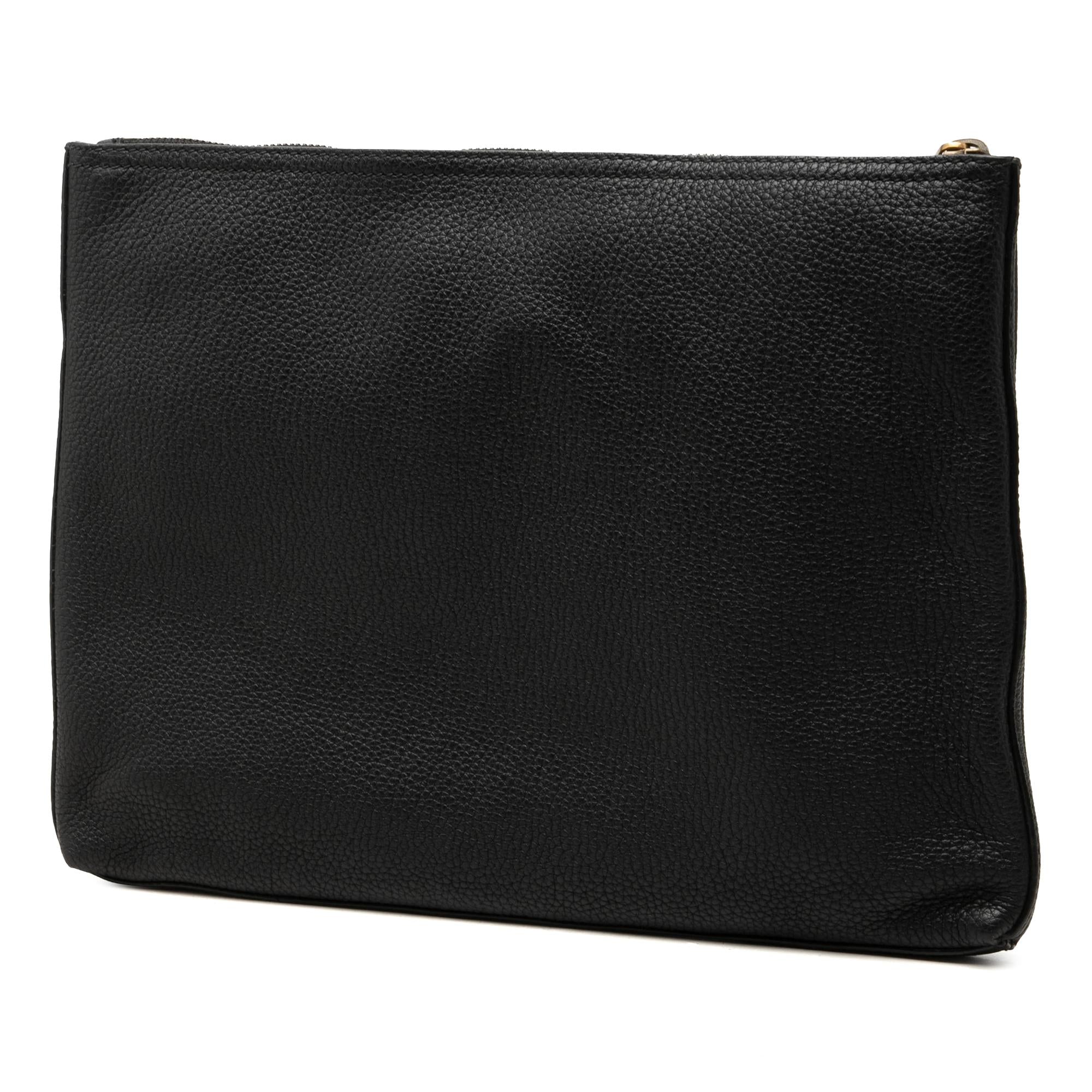 Gucci Medium Calfskin Logo Portfolio Clutch