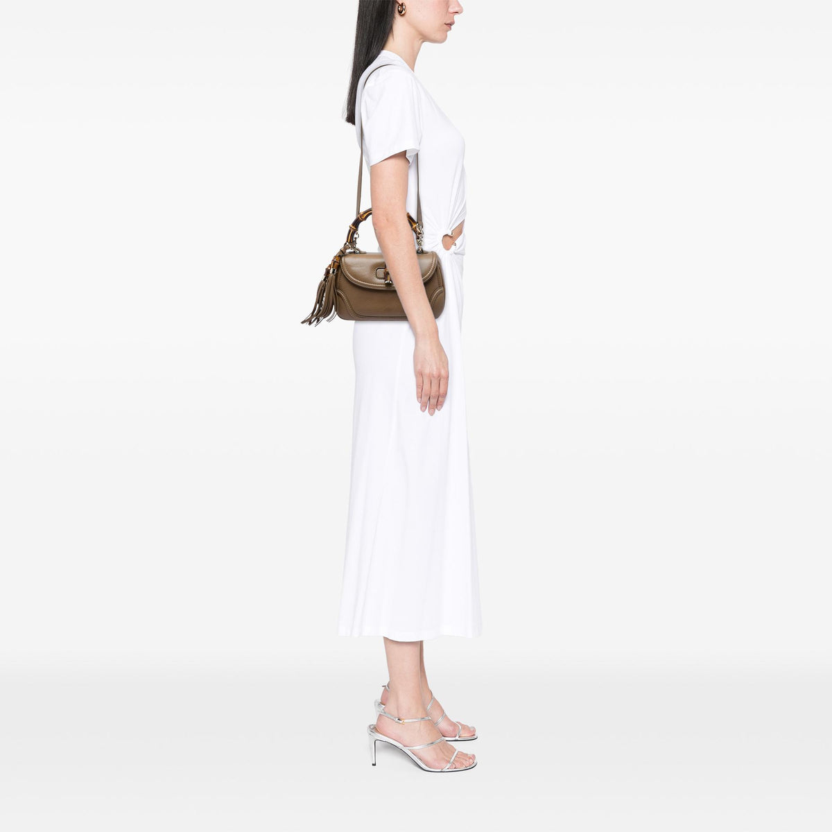 Gucci Medium Calfskin New Bamboo Satchel