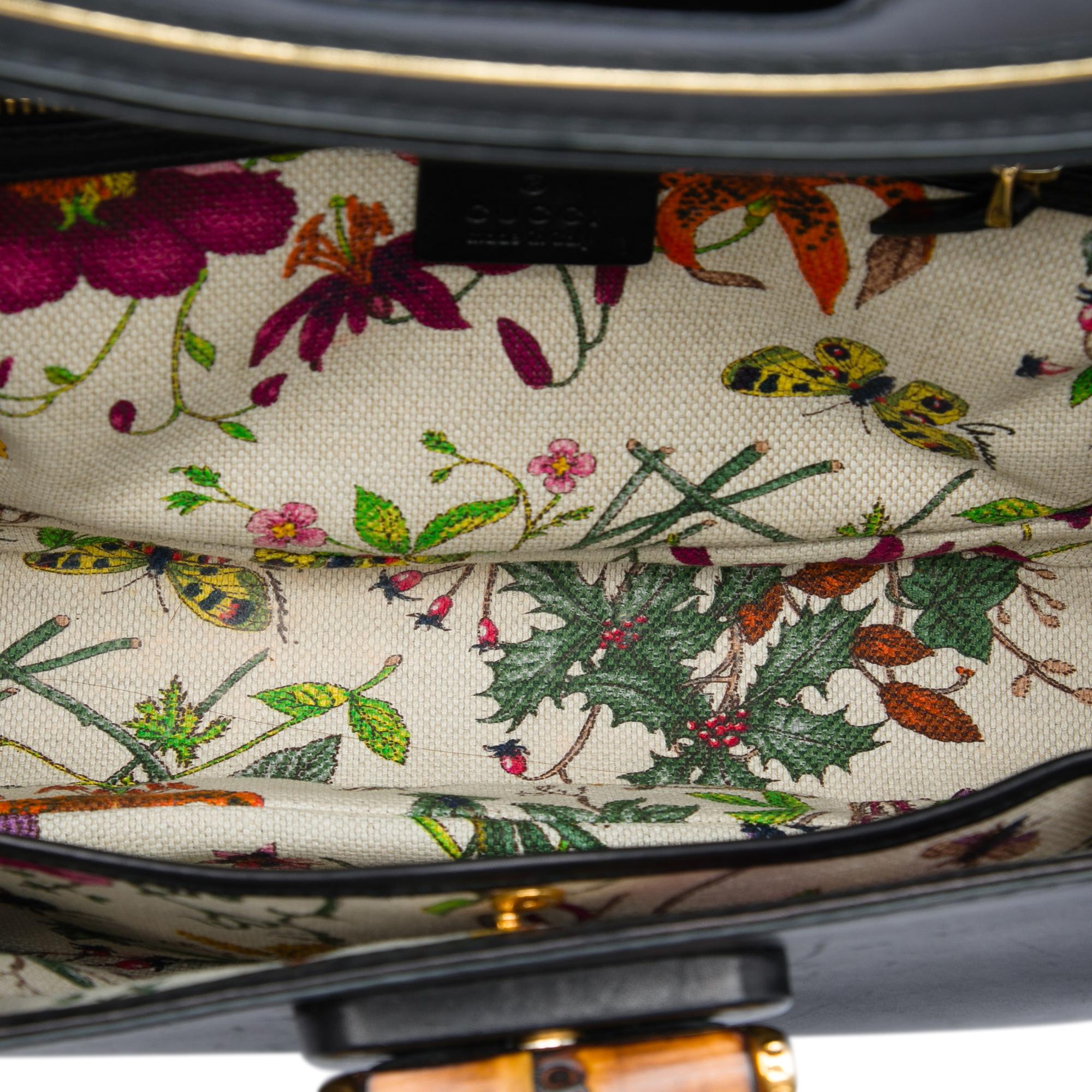 Gucci Medium Calfskin New Bamboo Top Handle Bag