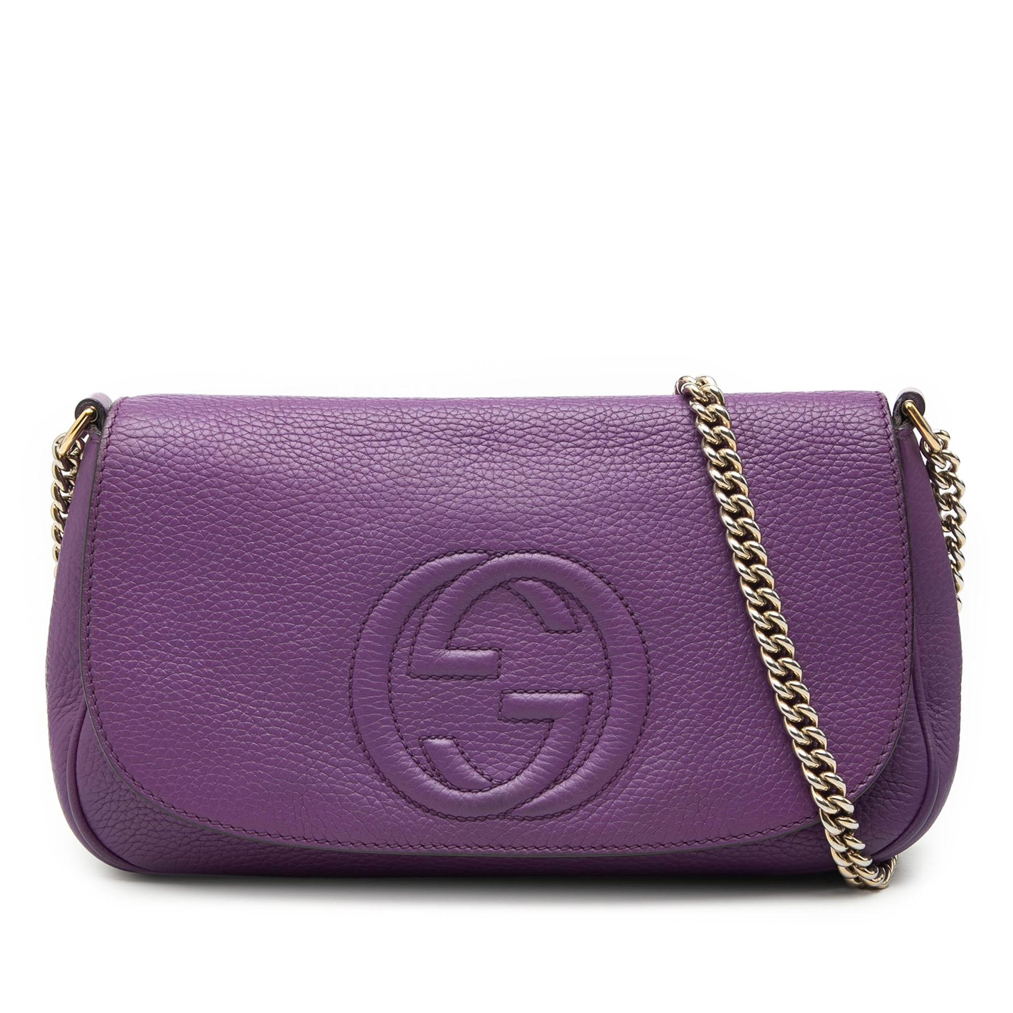 Gucci Medium Calfskin Soho Chain Flap Crossbody