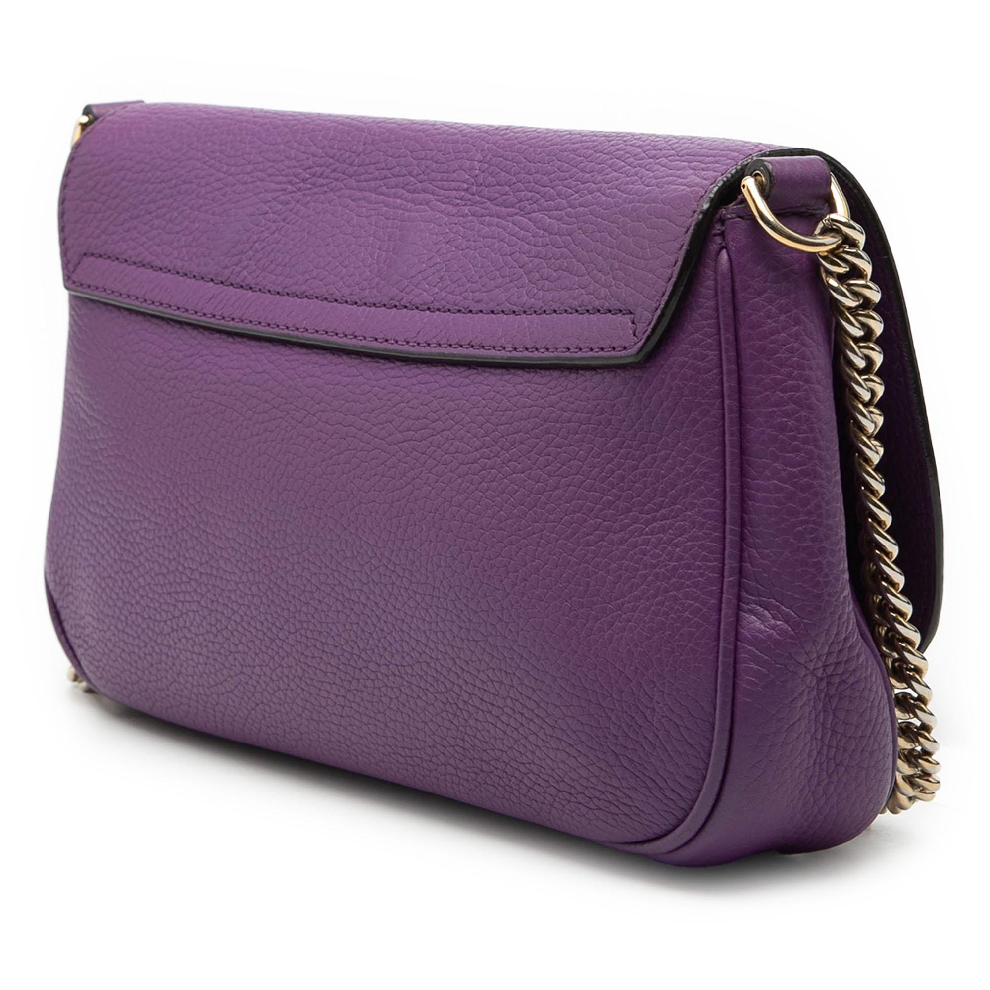 Gucci Medium Calfskin Soho Chain Flap Crossbody