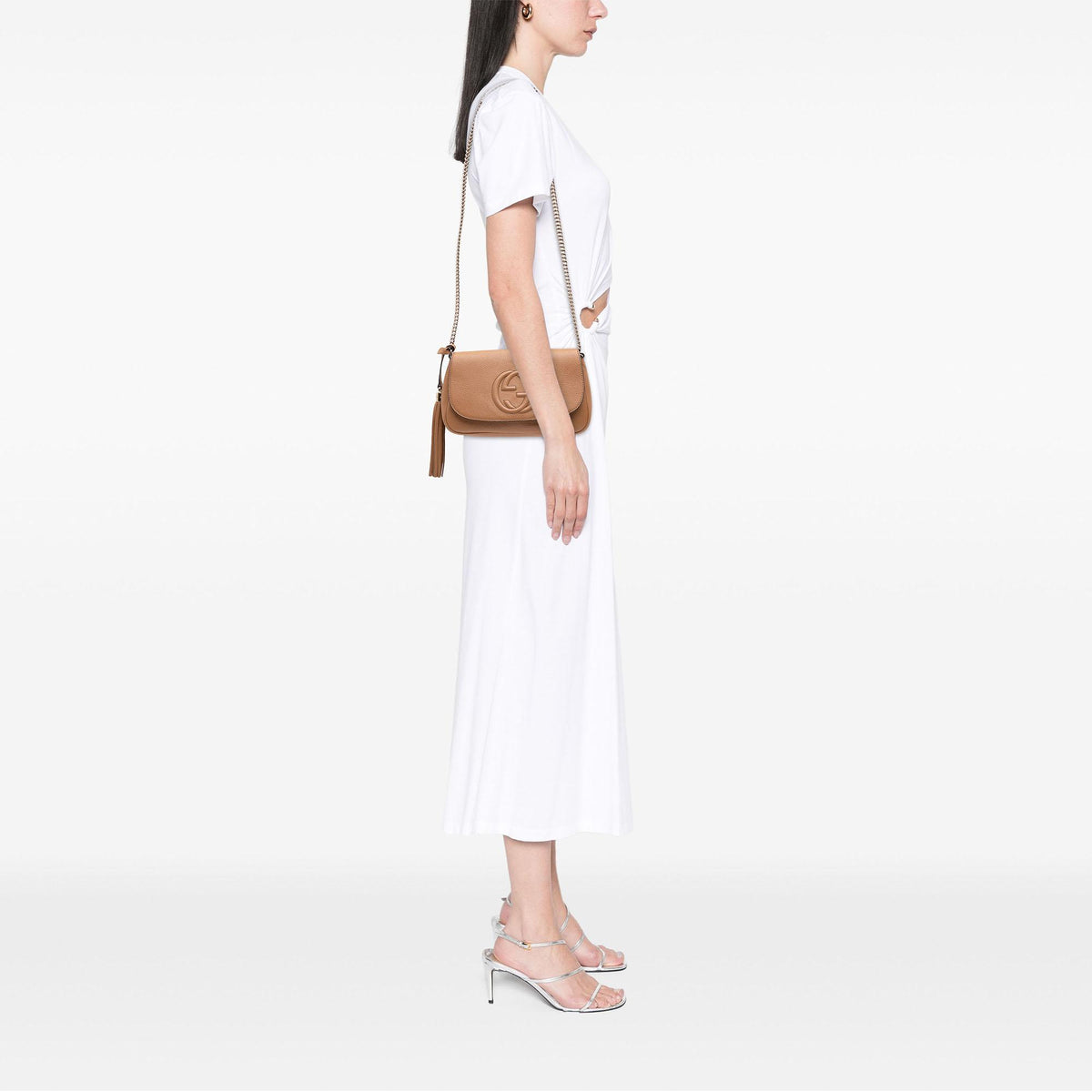 Gucci Medium Calfskin Soho Chain Flap Crossbody